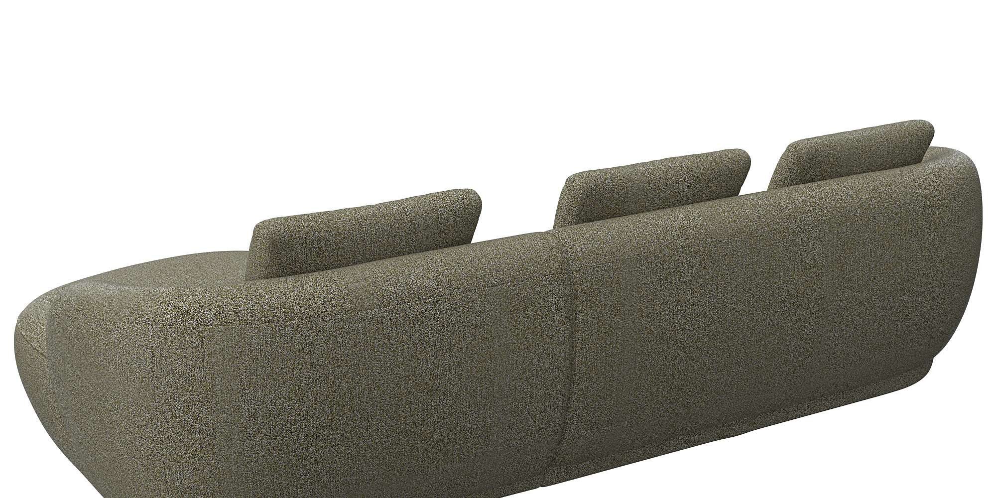 FLEXLUX Zithoek Torino, rond, L-vorm, bankhoek met recamière, longchair-sofa
