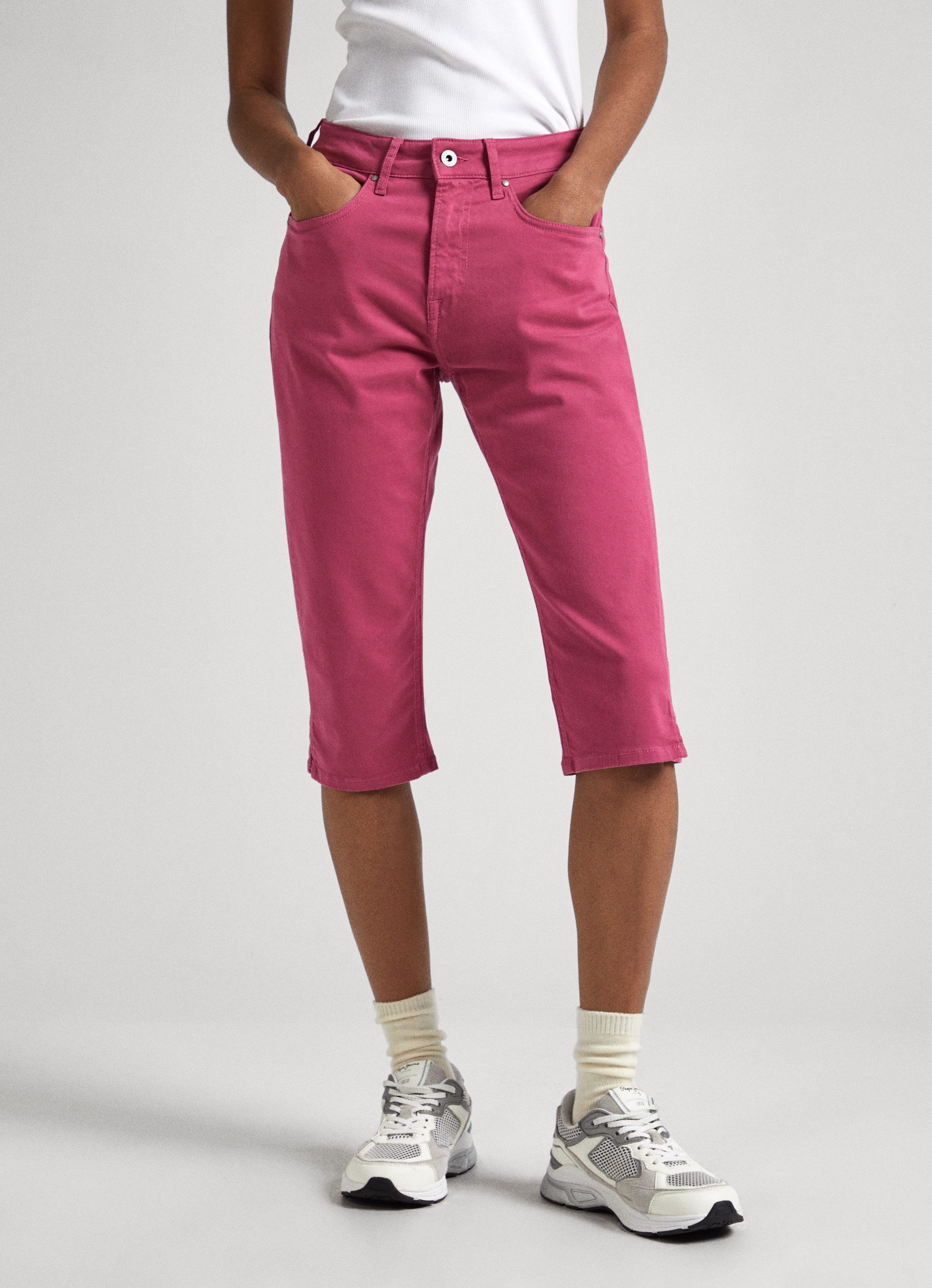 Pepe Jeans Capri jeans met kleine spleten