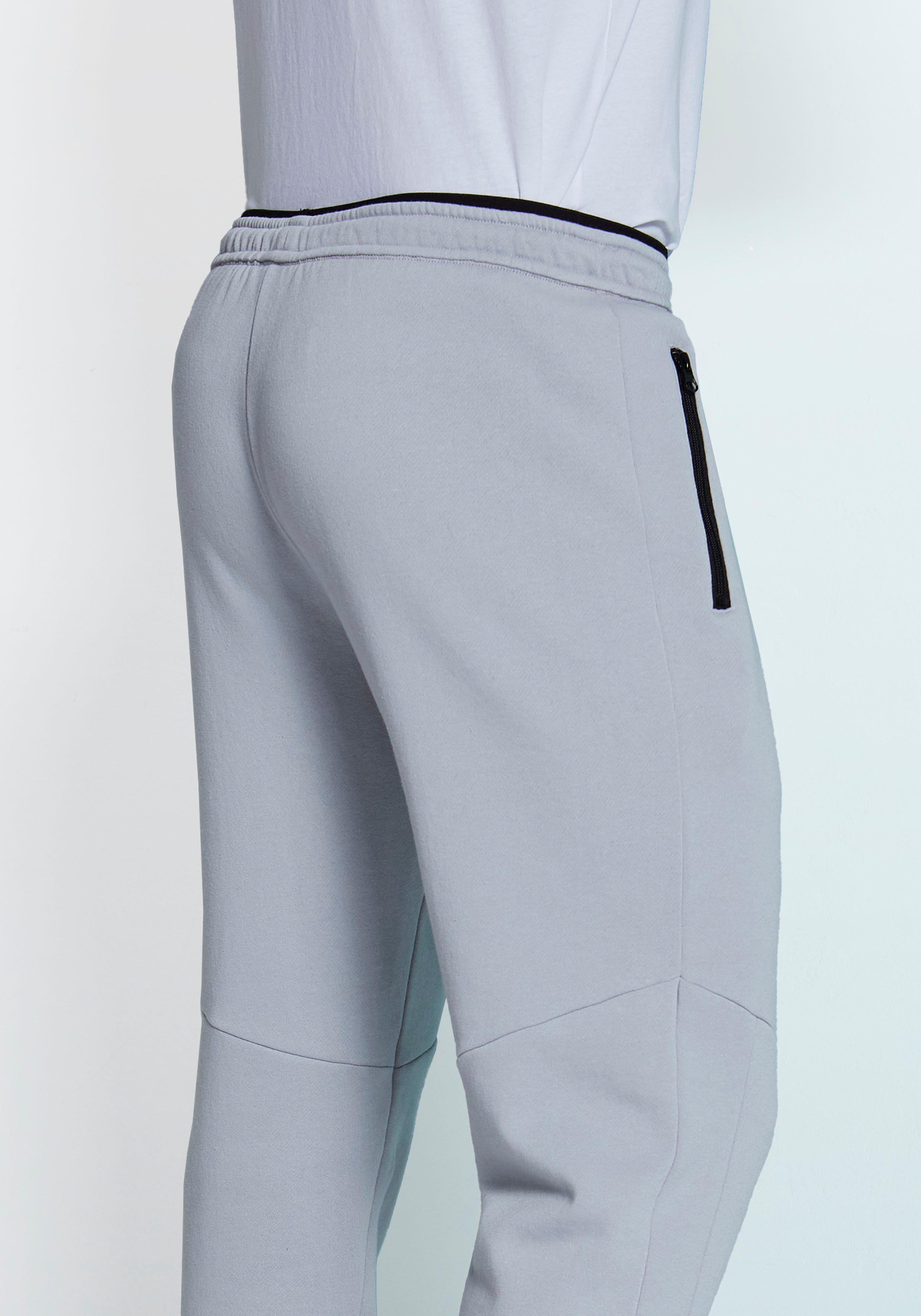 John Devin Sweatbroek Joggingbroek met zijzakken en bindband van katoenmix
