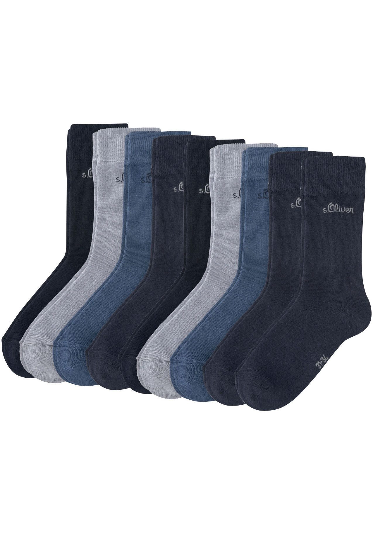 s.Oliver Sokken Essentials met zachte band (set, 9 paar)