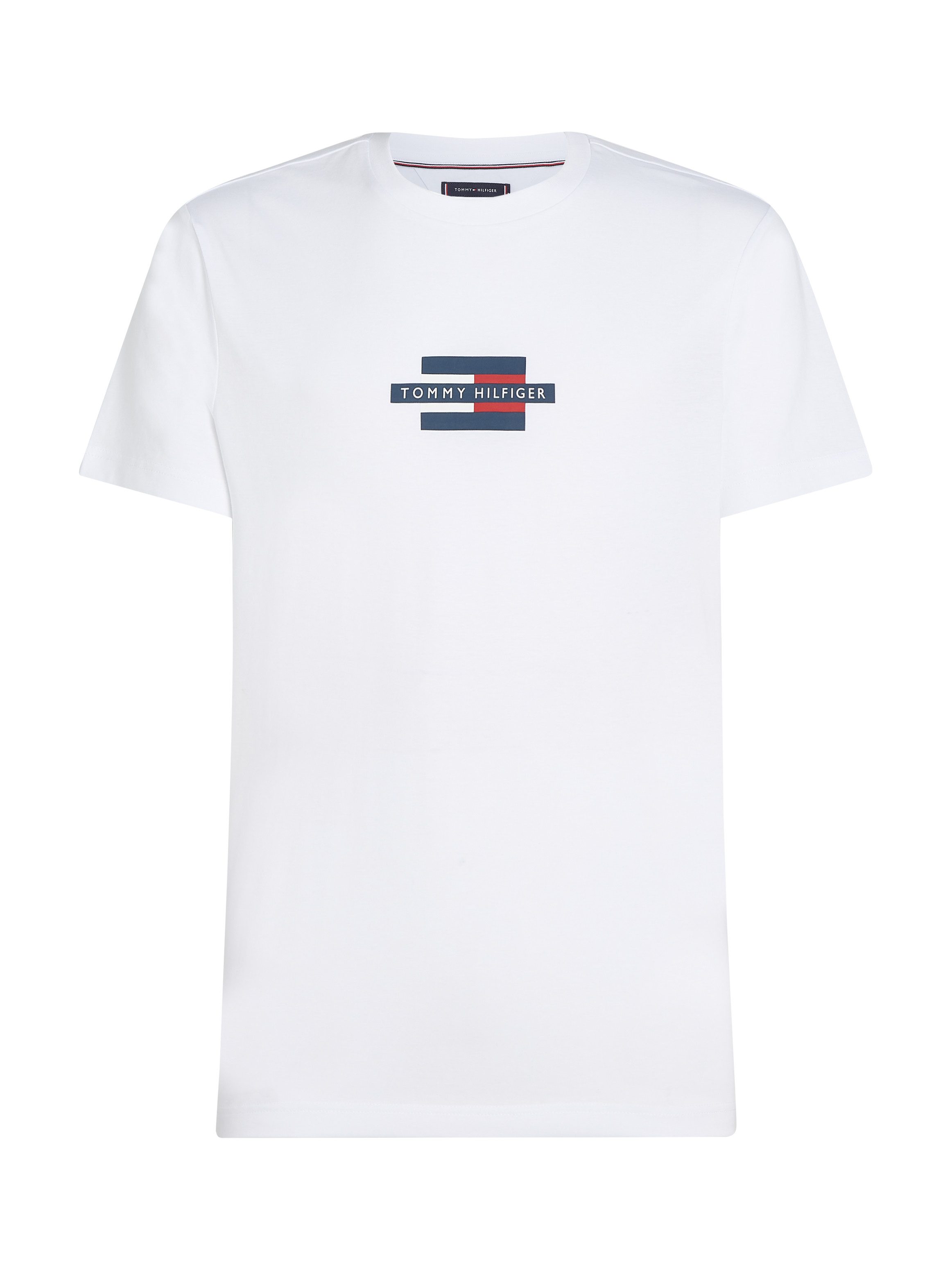 Tommy Hilfiger Shirt met korte mouwen FLAG BOX TEE Met een ronde hals