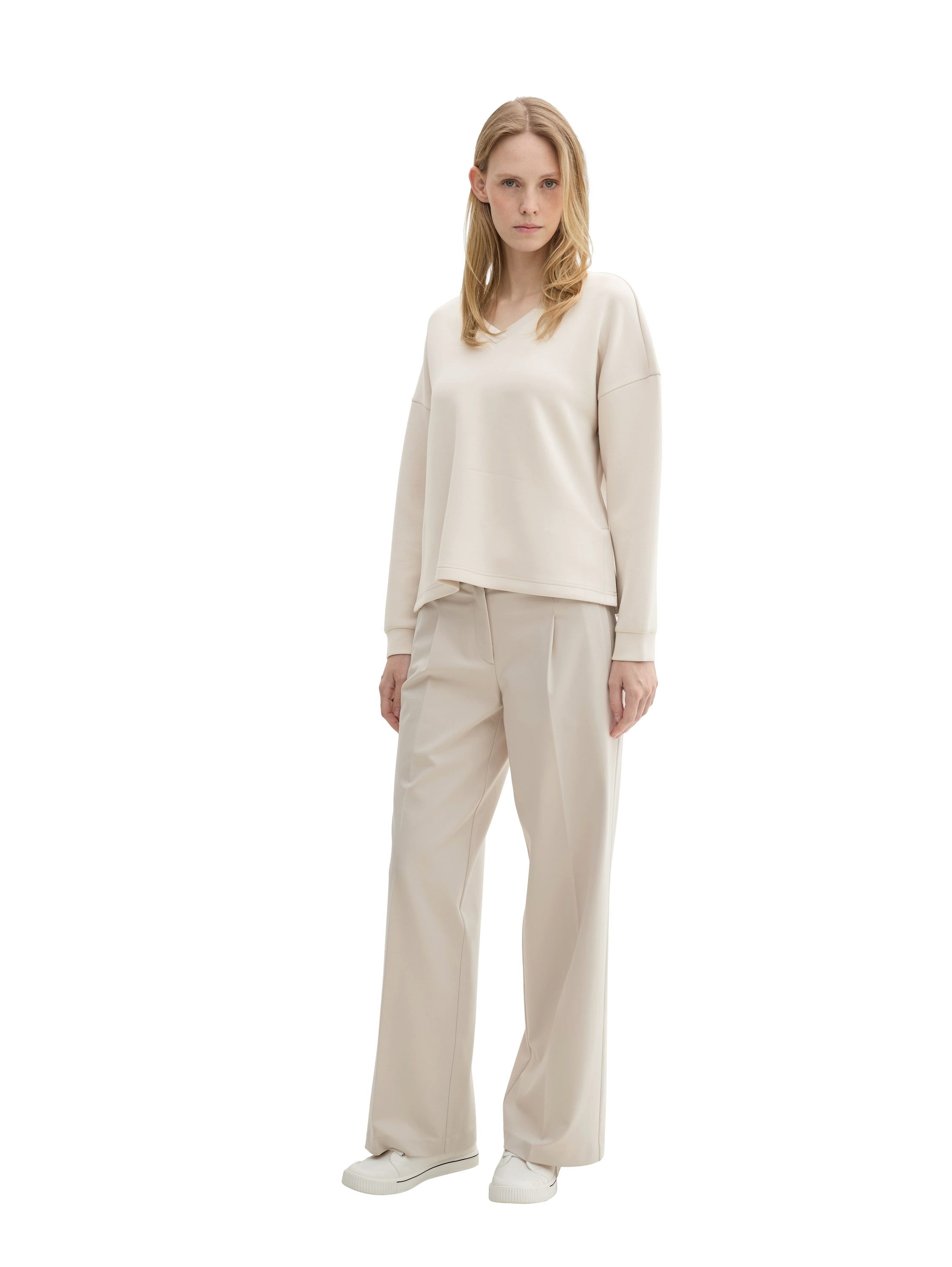 Tom Tailor Sweatshirt Scuba met v-hals