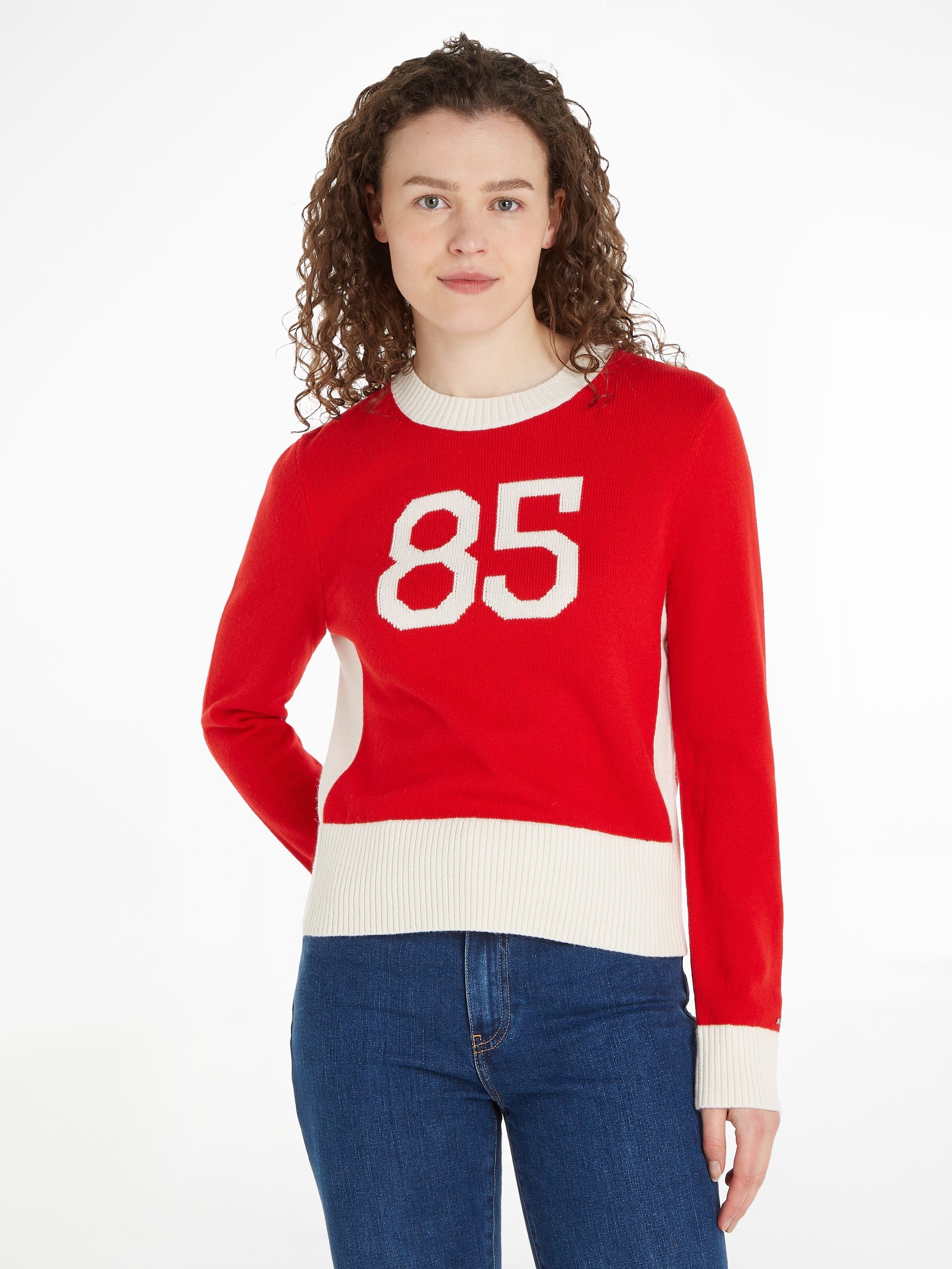 Tommy Hilfiger Gebreide pullover met wol in colour-blocking-design