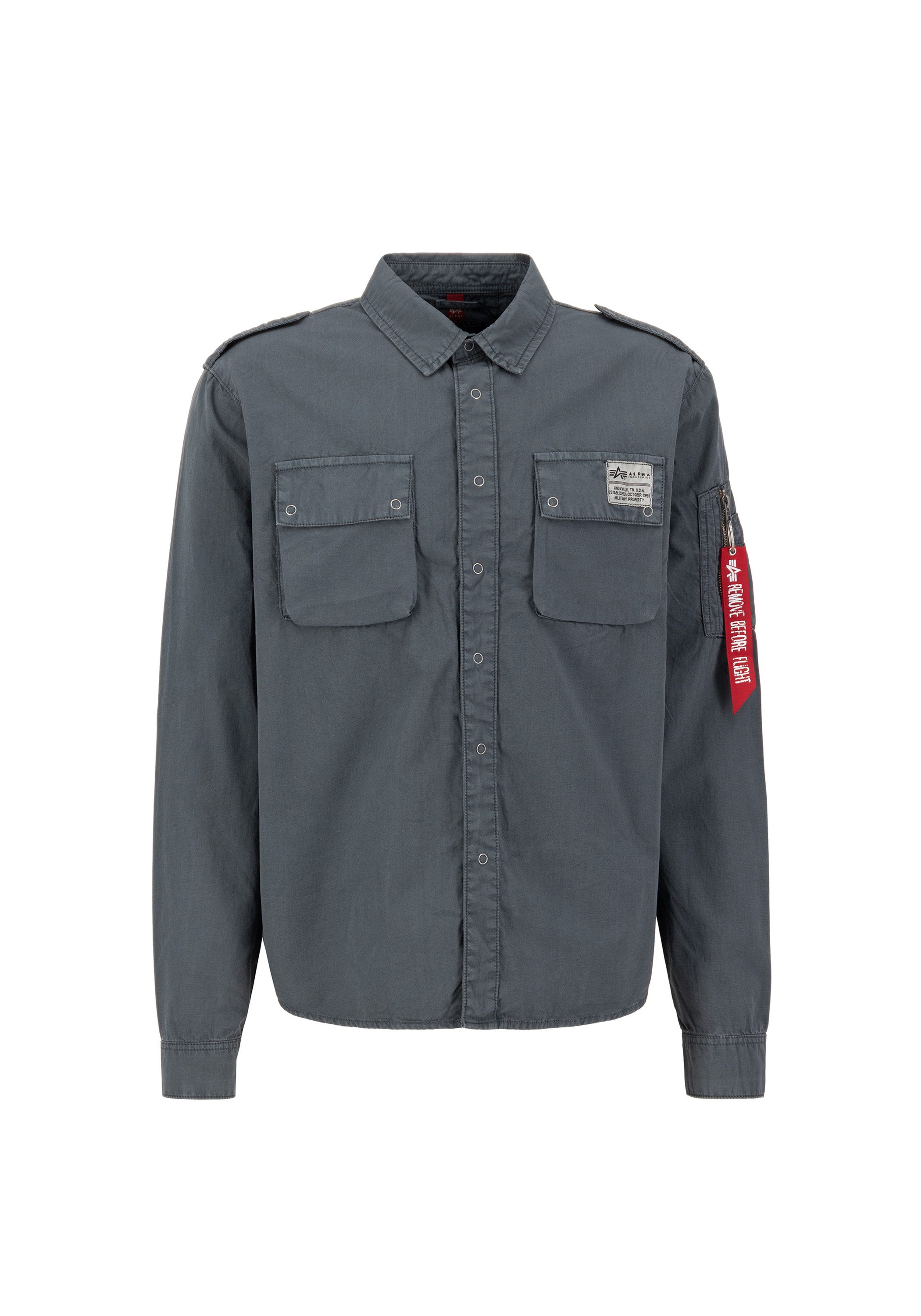 Alpha Industries Oversized shirt Alpha Industries Men - Shirts Urban Military Shirt heren t-shirts maat M grijs