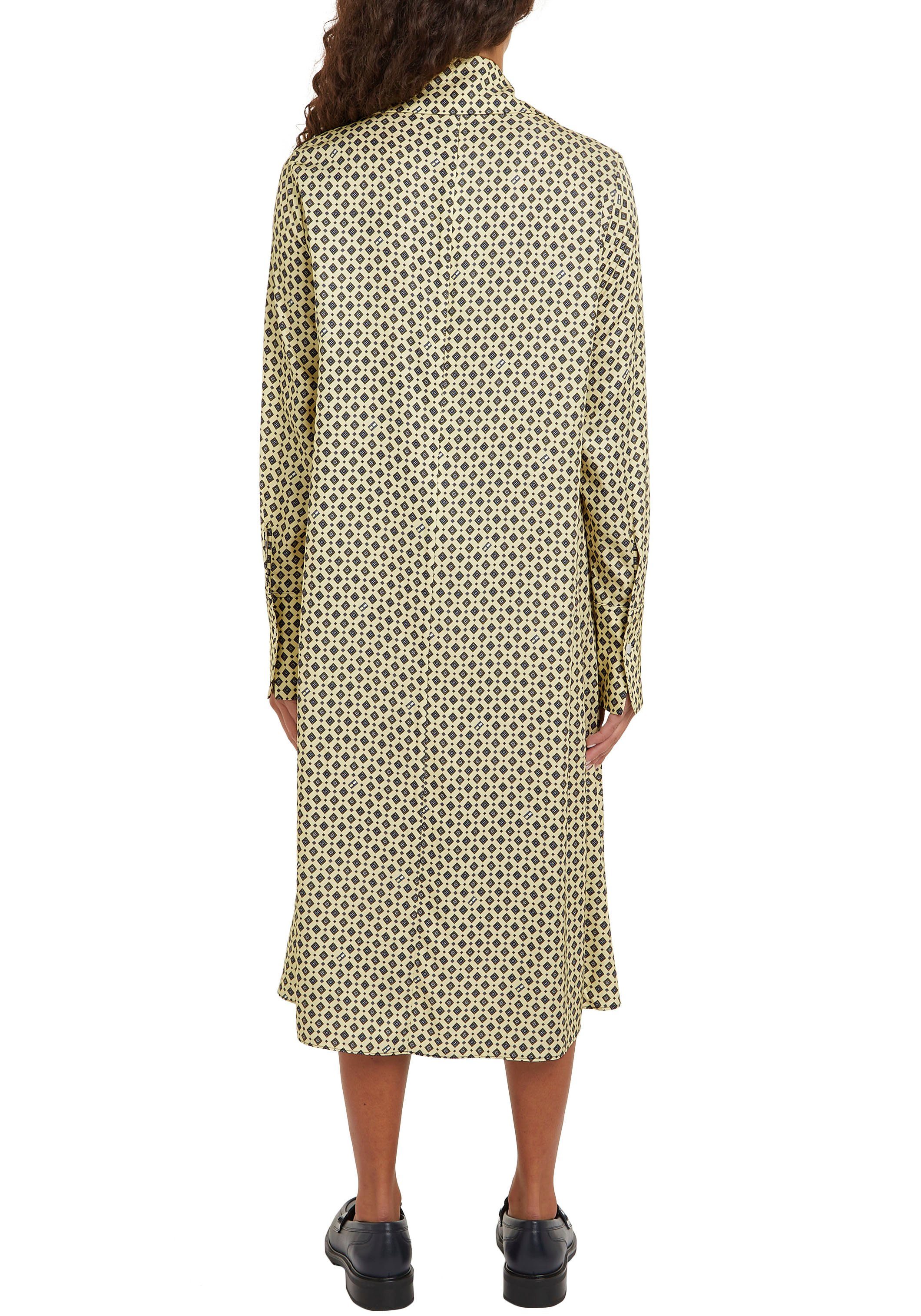 Tommy Hilfiger Blousejurk FOULARD DRAPED MIDI DRESS met tommy hilfiger merklabel