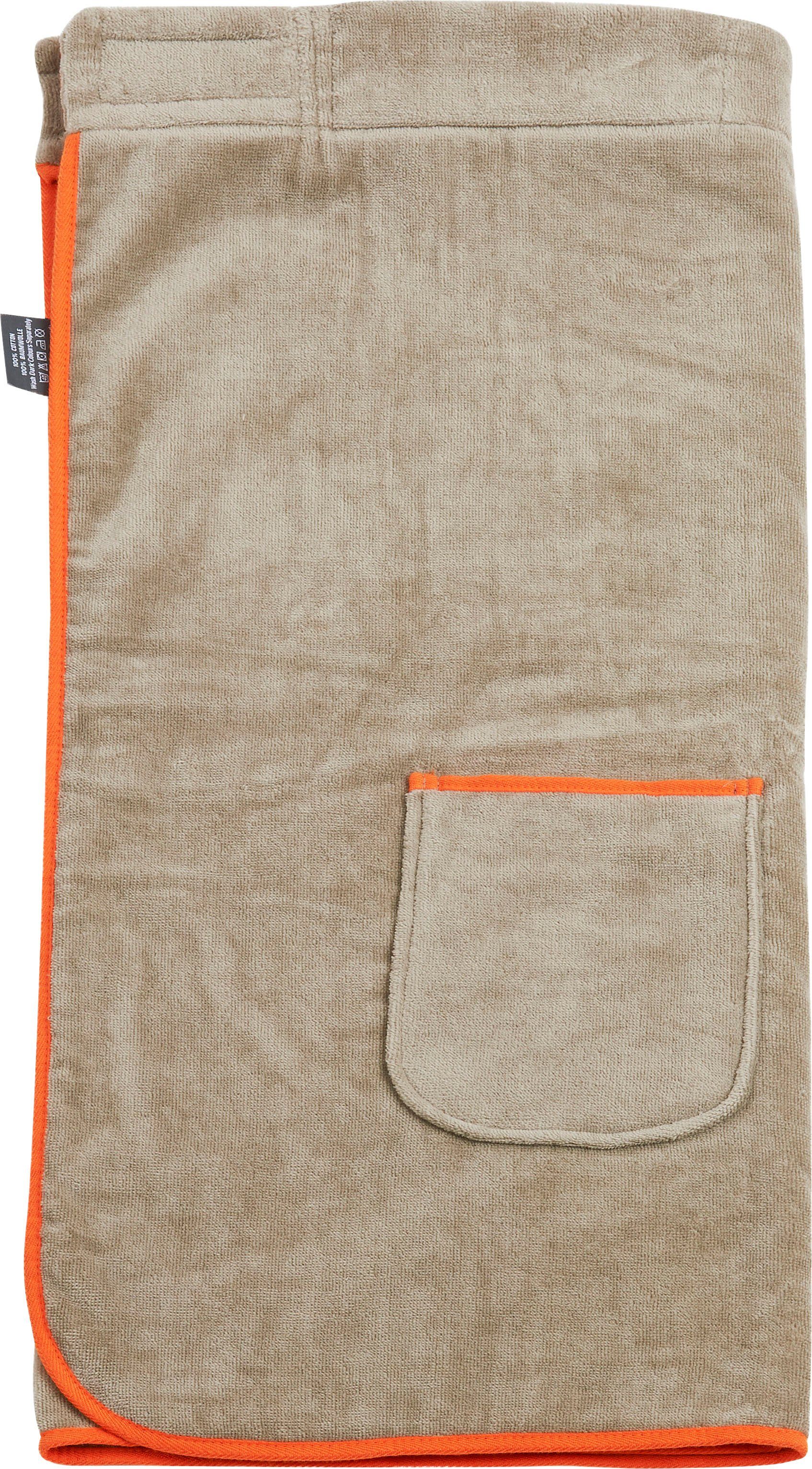 done.® Sarong Kuuma, ideaal voor sauna & spa Met klittenbandsluiting en ritszak