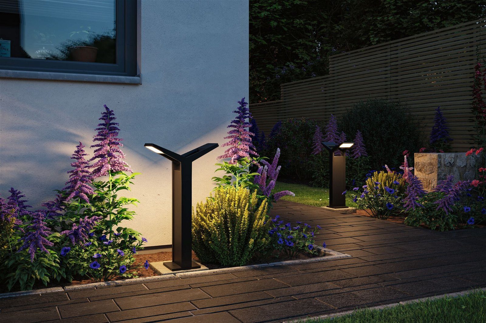 Paulmann Led-bolderlamp Juntea IP44 585mm 3000K 2x12,5W 2x800lm 230V Antraciet + Aluminium (1 stuk)