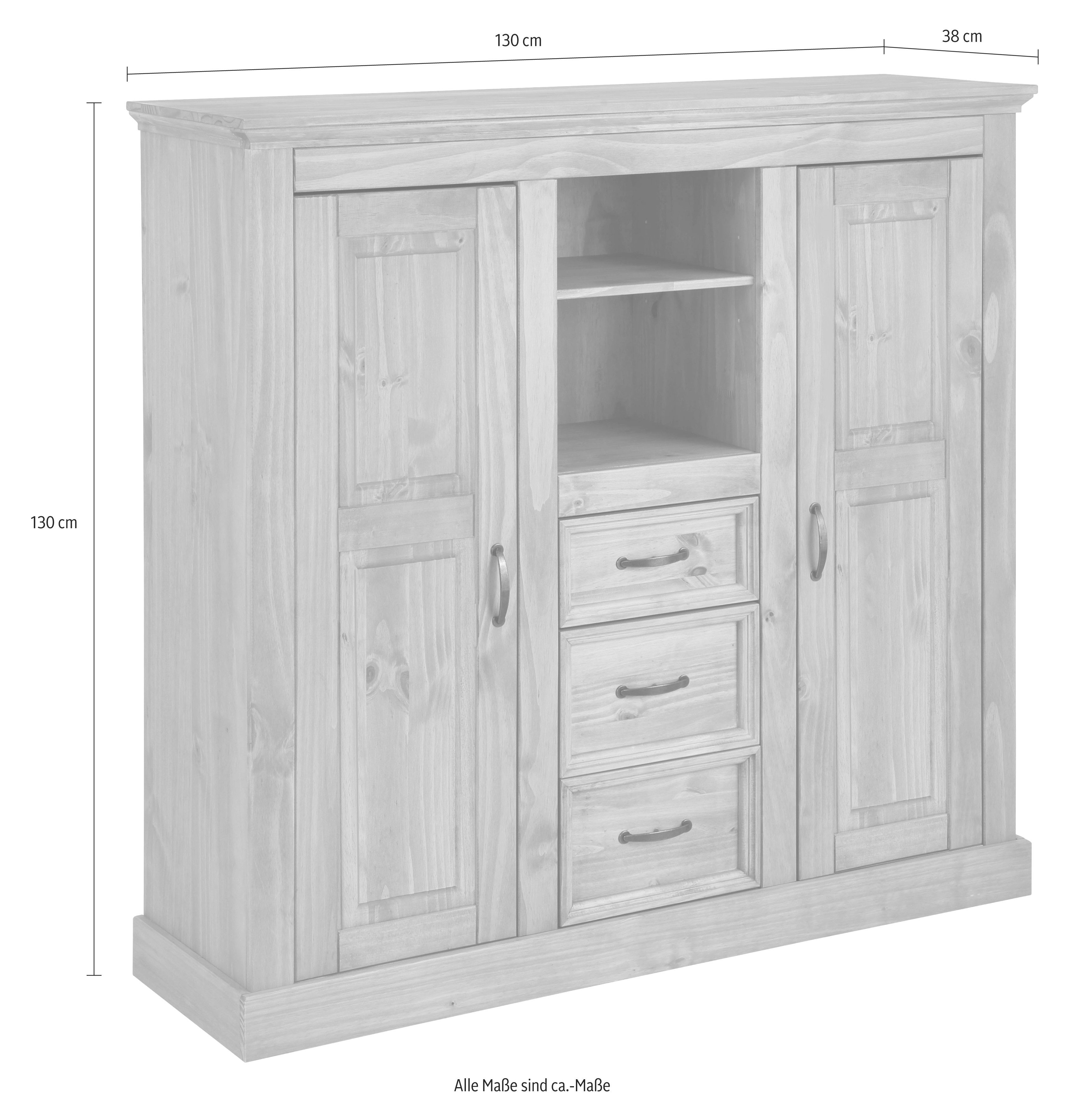 Home affaire Highboard Selma Opbergkast, breedte 130 cm