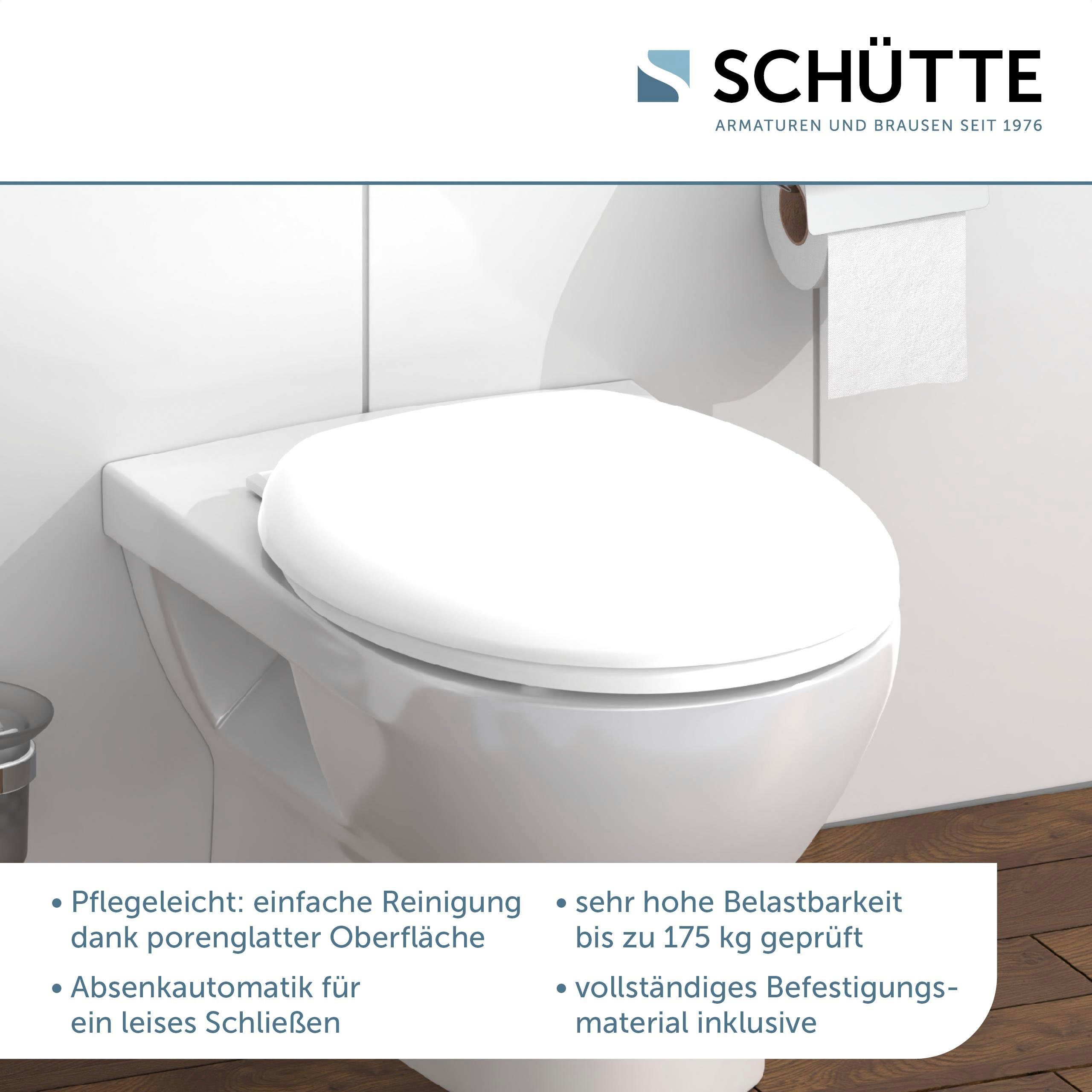 Schütte Toiletzitting Uni Duroplast, soft-closemechanisme