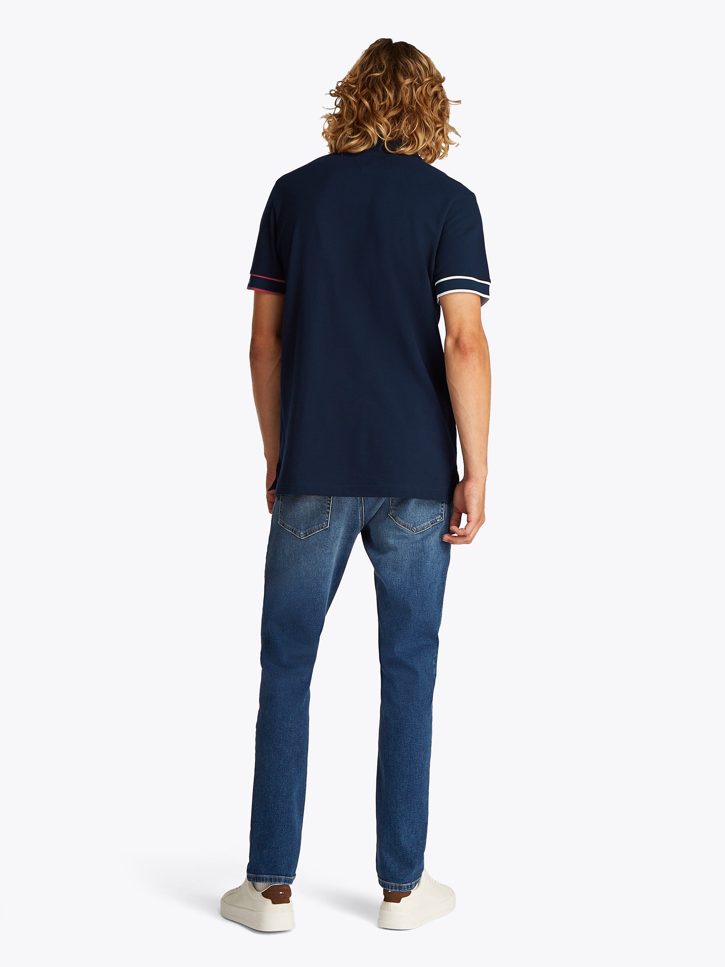 TOMMY JEANS Poloshirt TJM SLIM FLAG CUFF POLO EXT