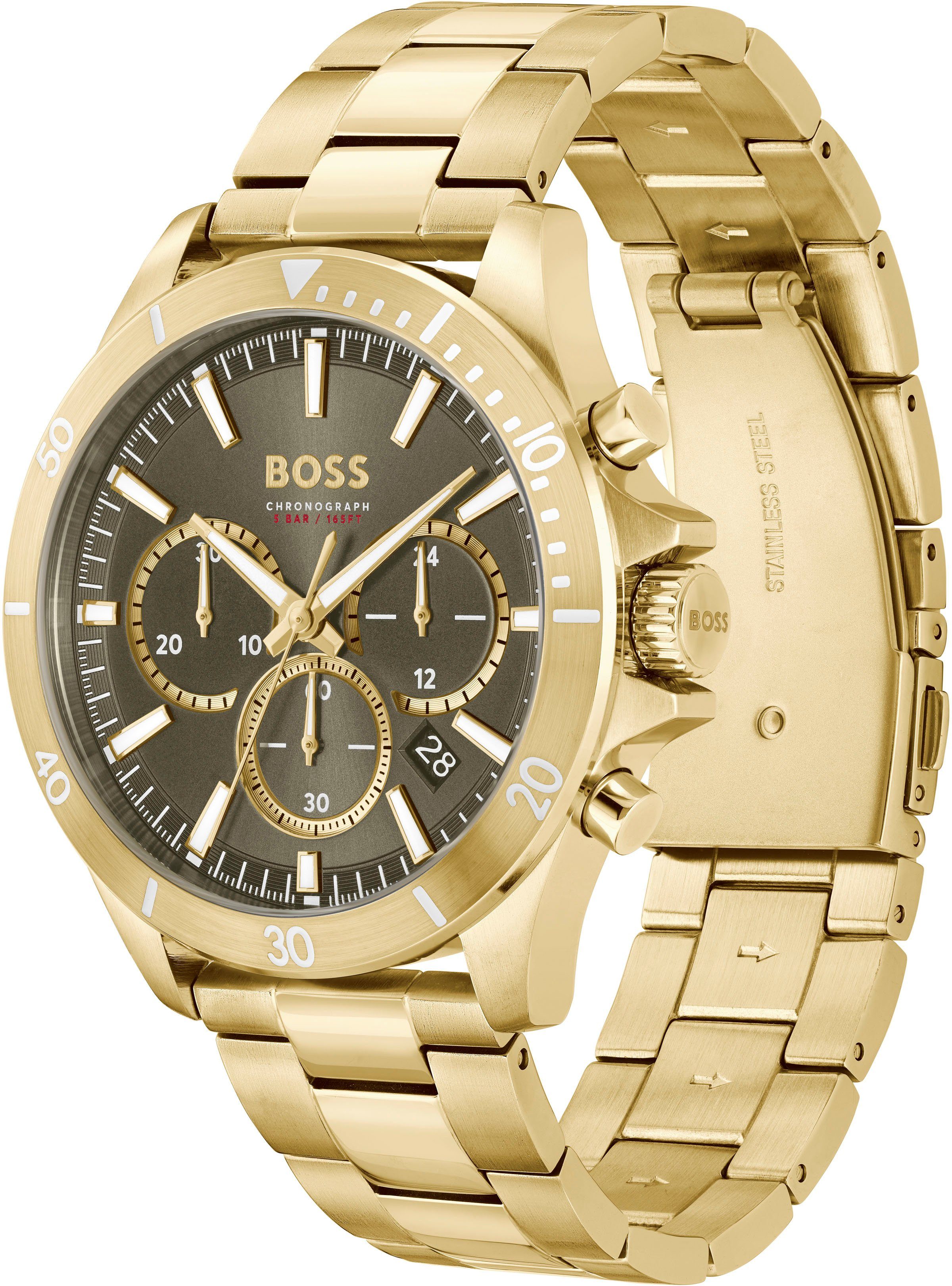 Boss Chronograaf TROPER Quartzhorloge, herenhorloge, horloge, stopwatchfunctie, roestvrijstalen band