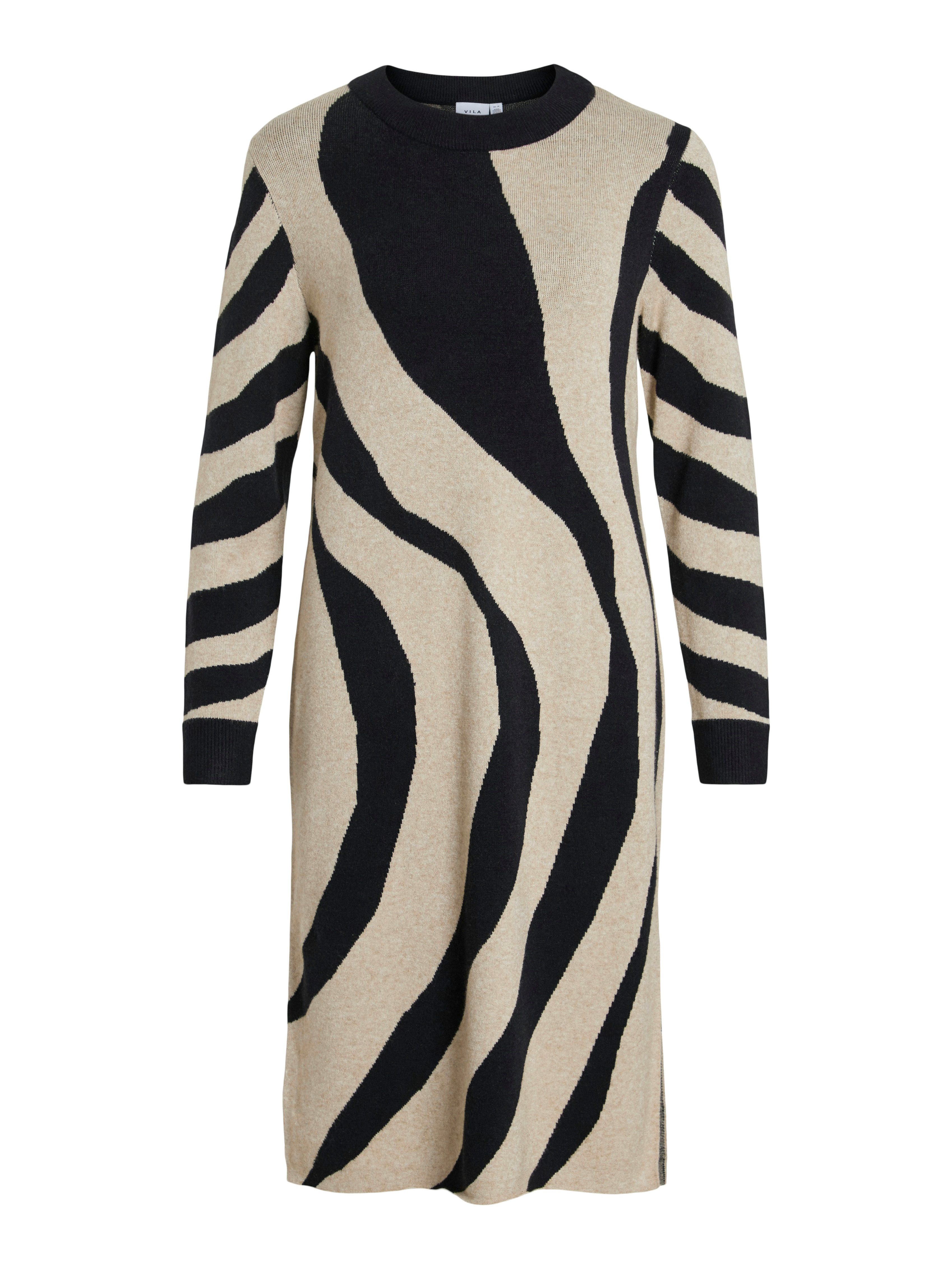 Vila Midi-jurk VITIF CREWNECK KNIT MIDI DRESS- NOOS