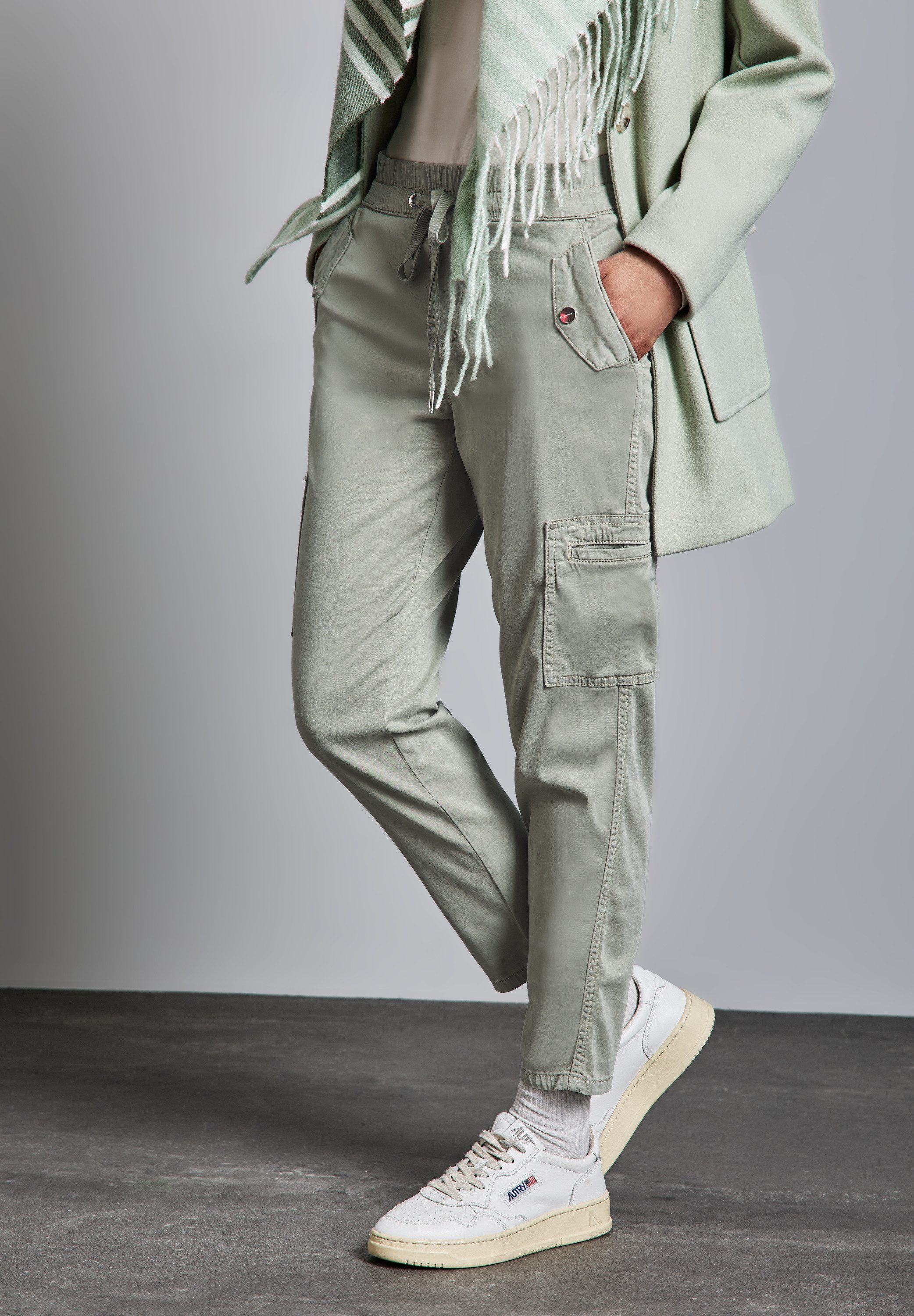 STREET ONE Cargobroek Style Bonny dames cargo broeken maat 44 groen