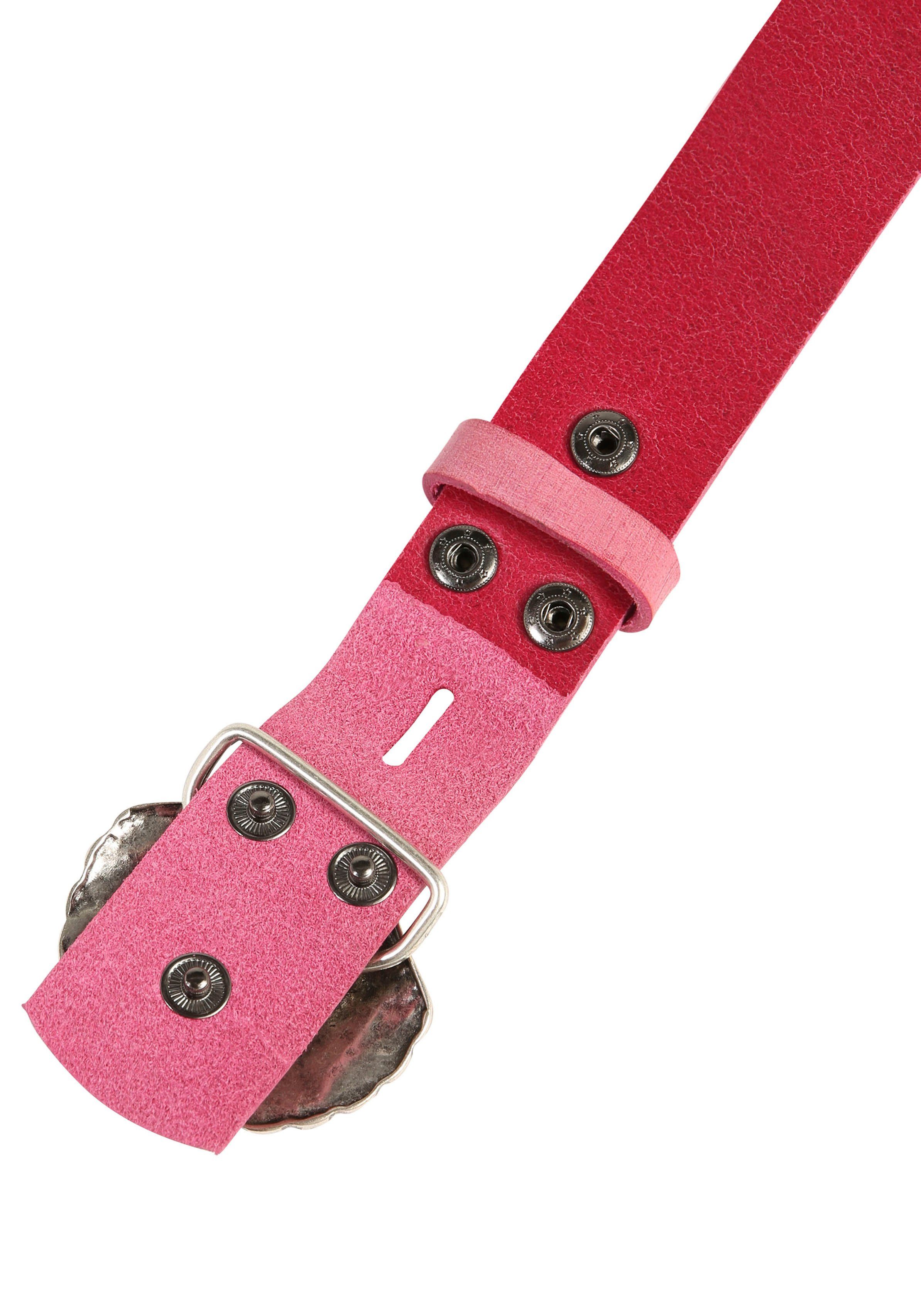 RETTUNGSRING by showroom 019° Leren riem met verwisselbare sluiting "schelp nieten"