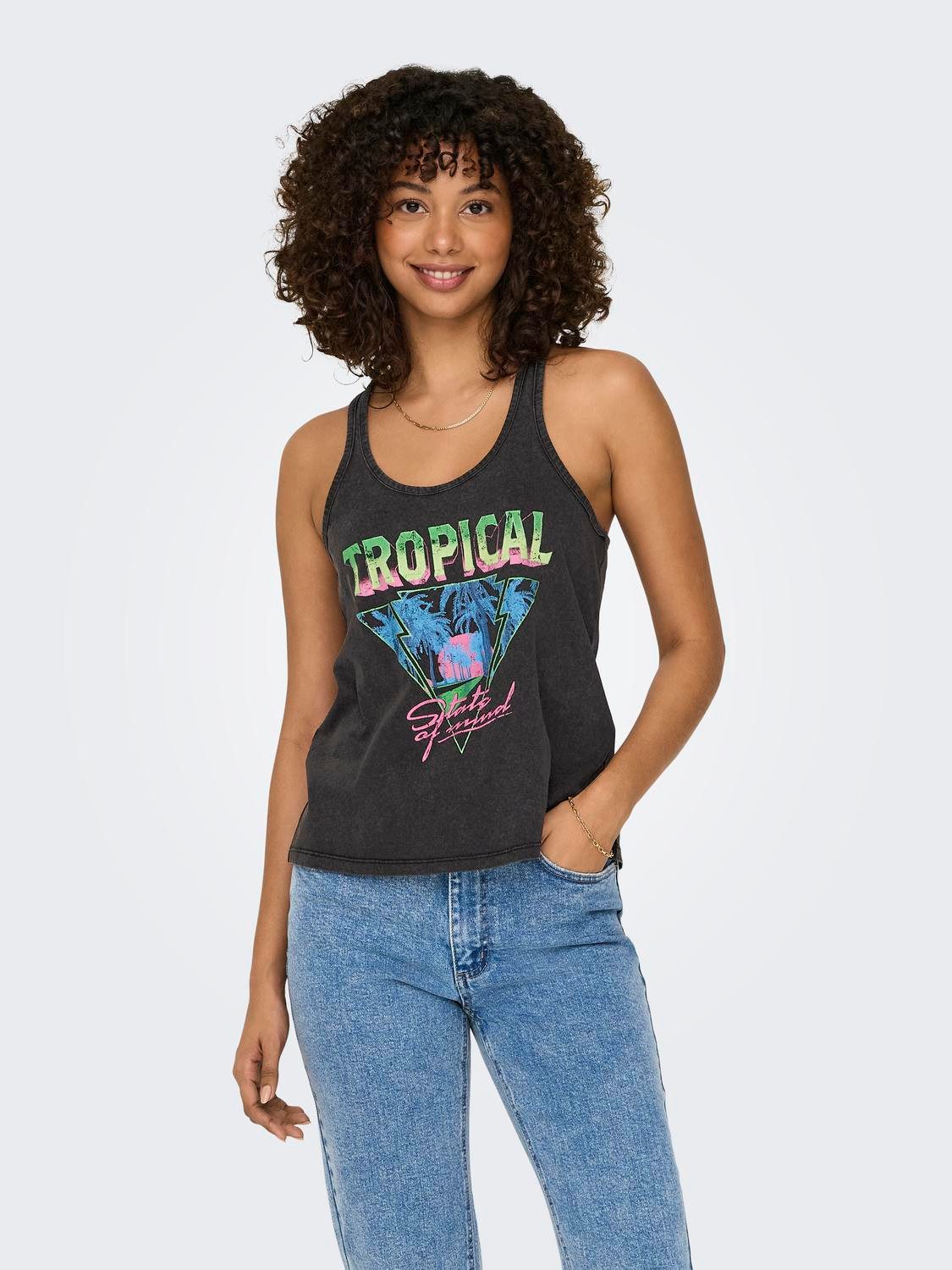 Only Tanktop ONLLUCY S L BEACHY TOP BOX CS JRS