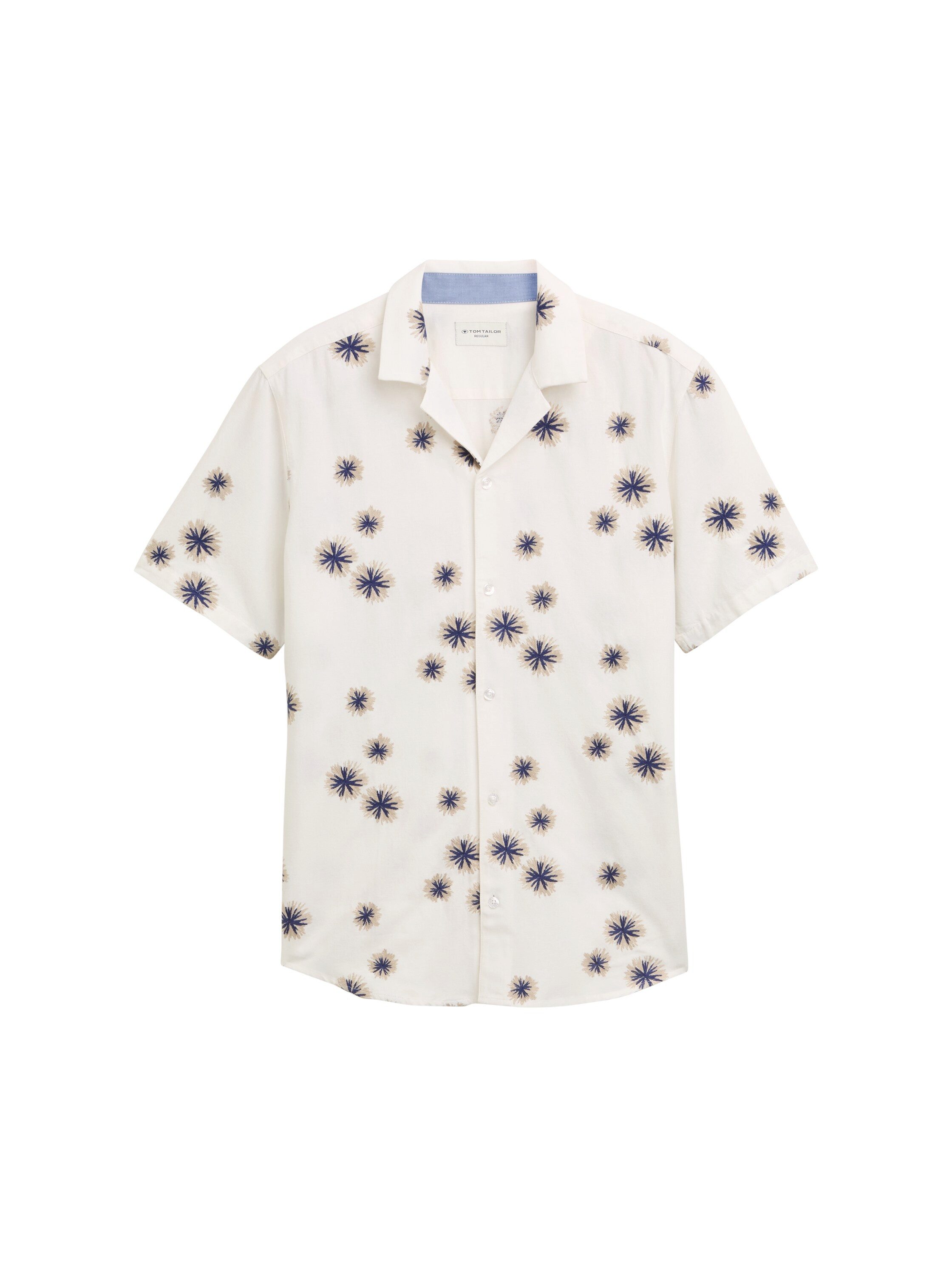 Tom Tailor Overhemd met korte mouwen met bloemachtige prints en viscose