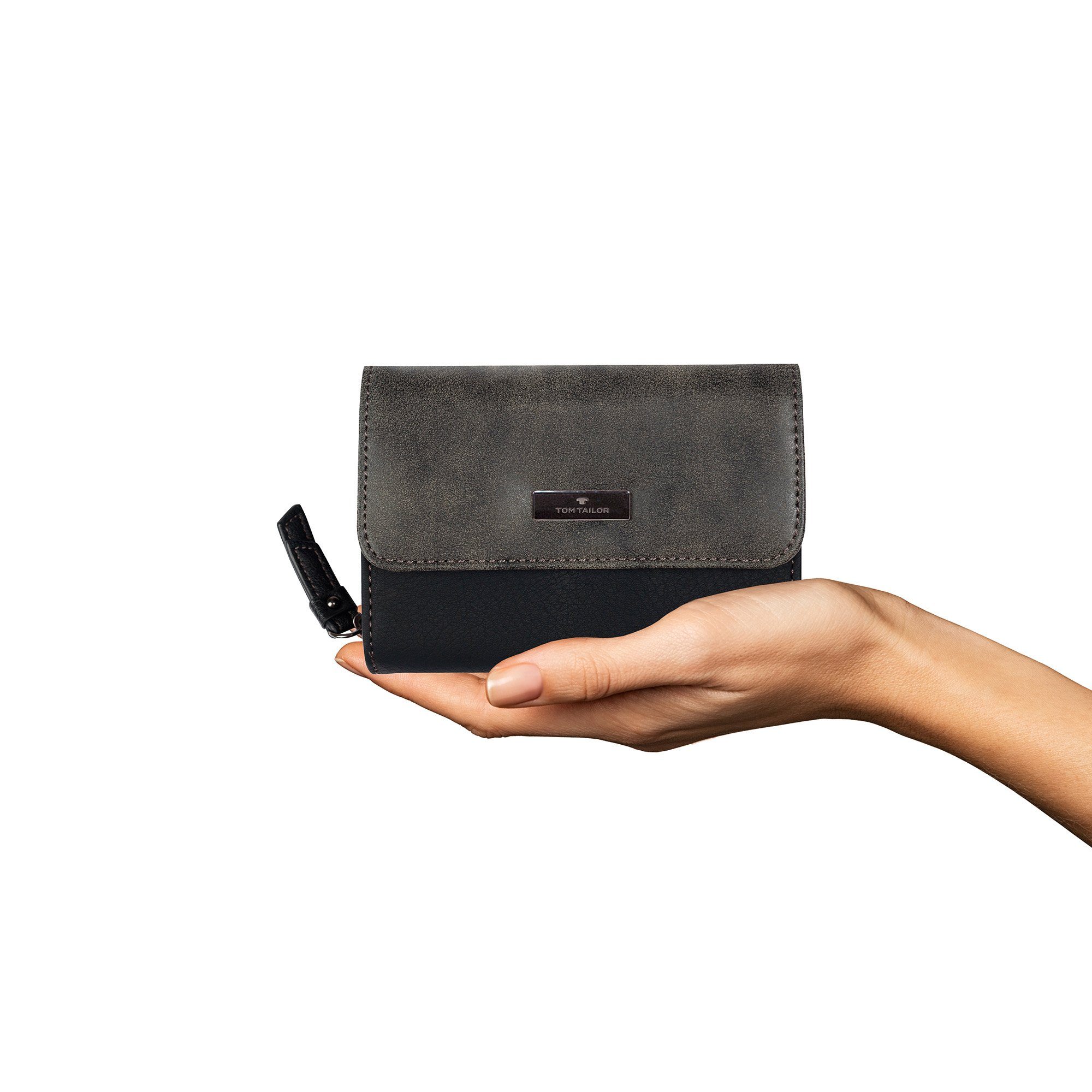 Tom Tailor Portemonnee Elin harmonieuze materiaalmix met licht contrasterende stiksels