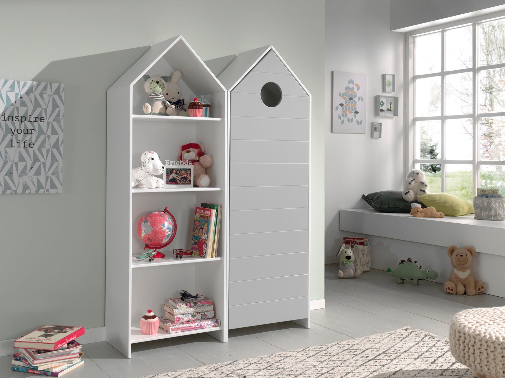 Vipack Tienerkamerset Casami (set, 2-delig) complete kinderkamers grijs