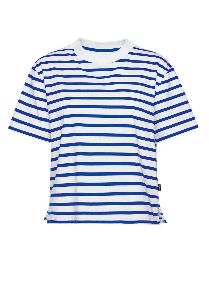 Trigema T-shirt TRIGEMA Cropped T-shirt met streepjespatroon (1-delig)