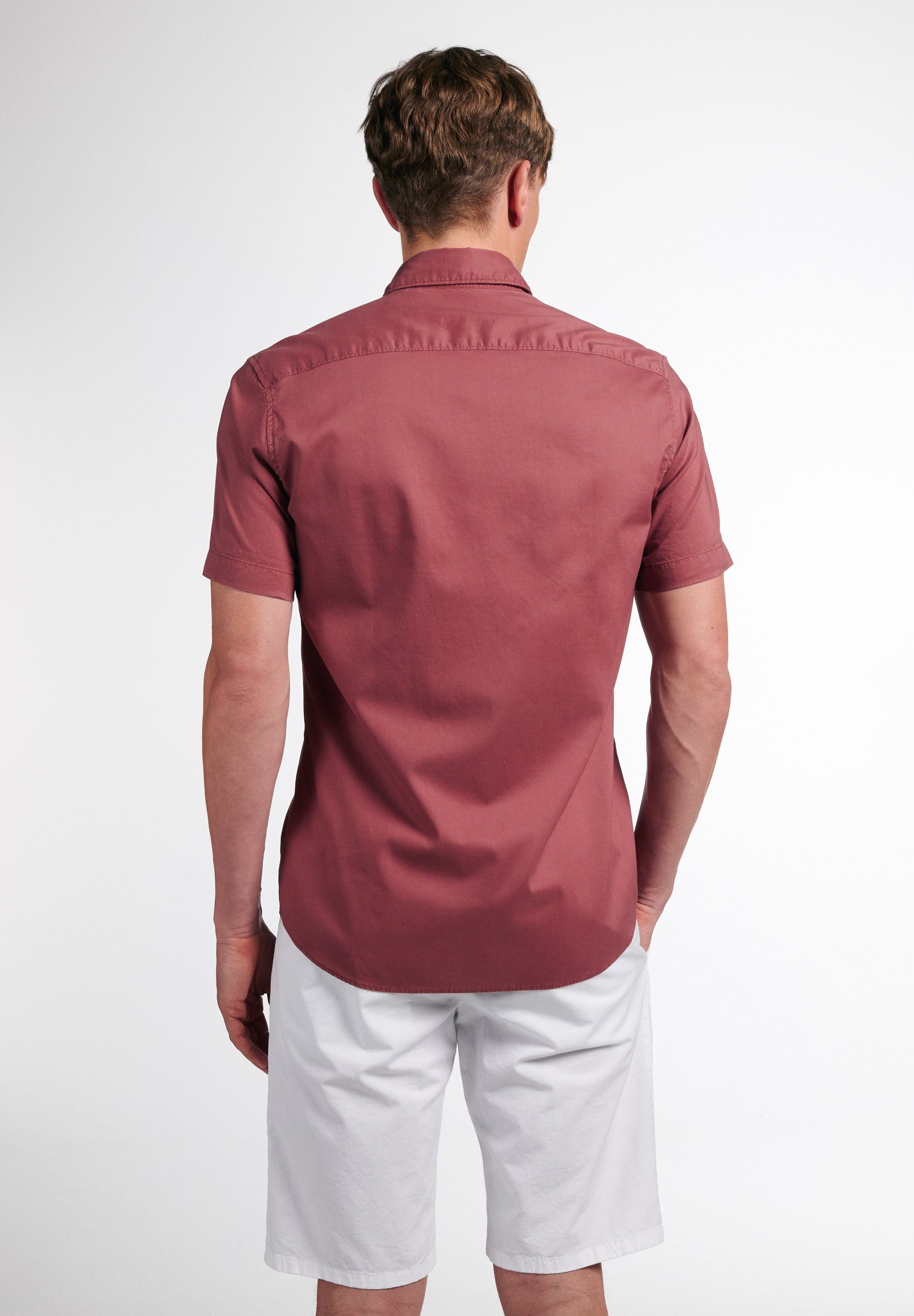 Eterna Overhemd met korte mouwen Slim fit EASY IRON (gemakkelijk te strijken)