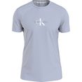 calvin klein t-shirt monogram logo tee blauw