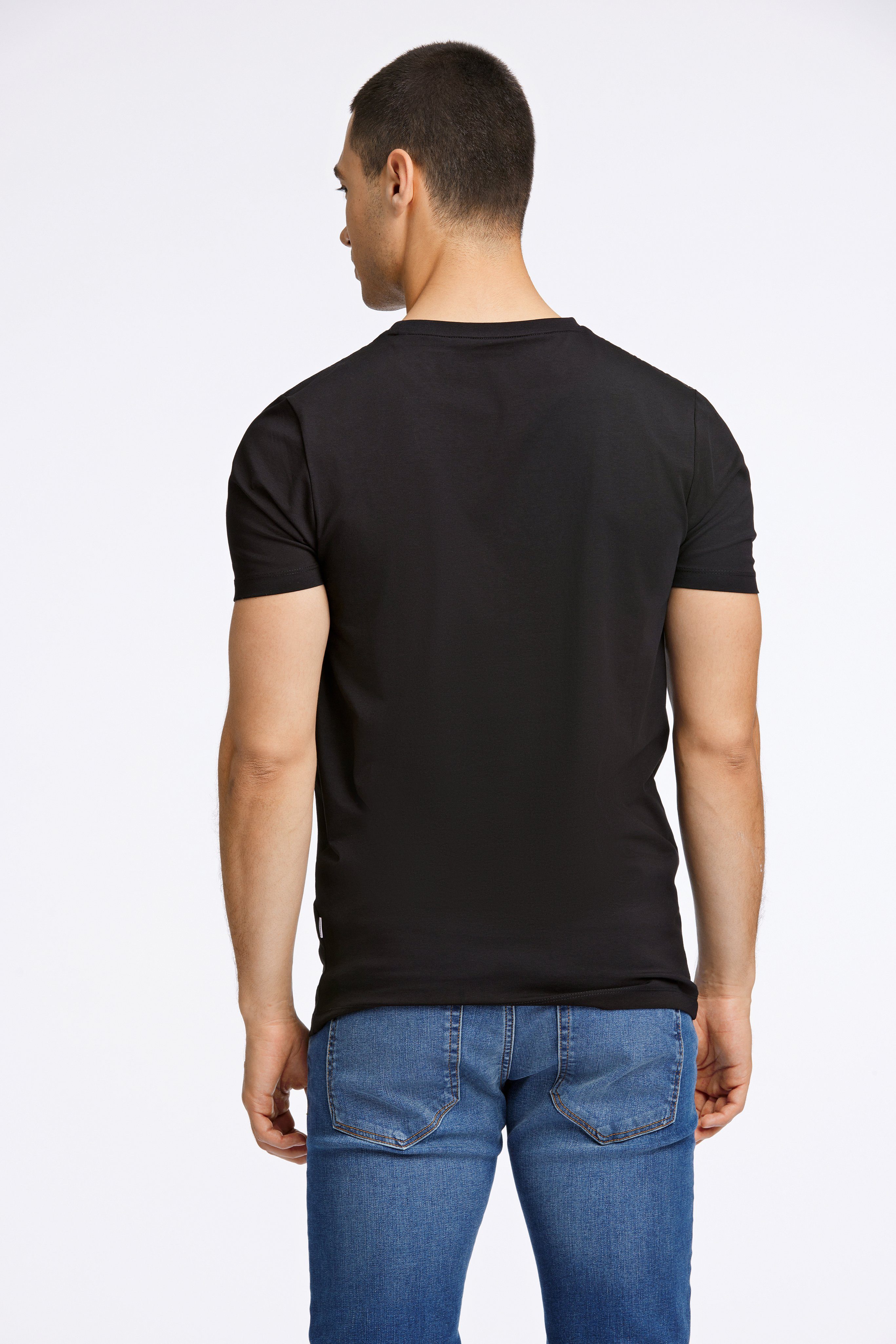 LINDBERGH T-shirt met stretch en ronde hals