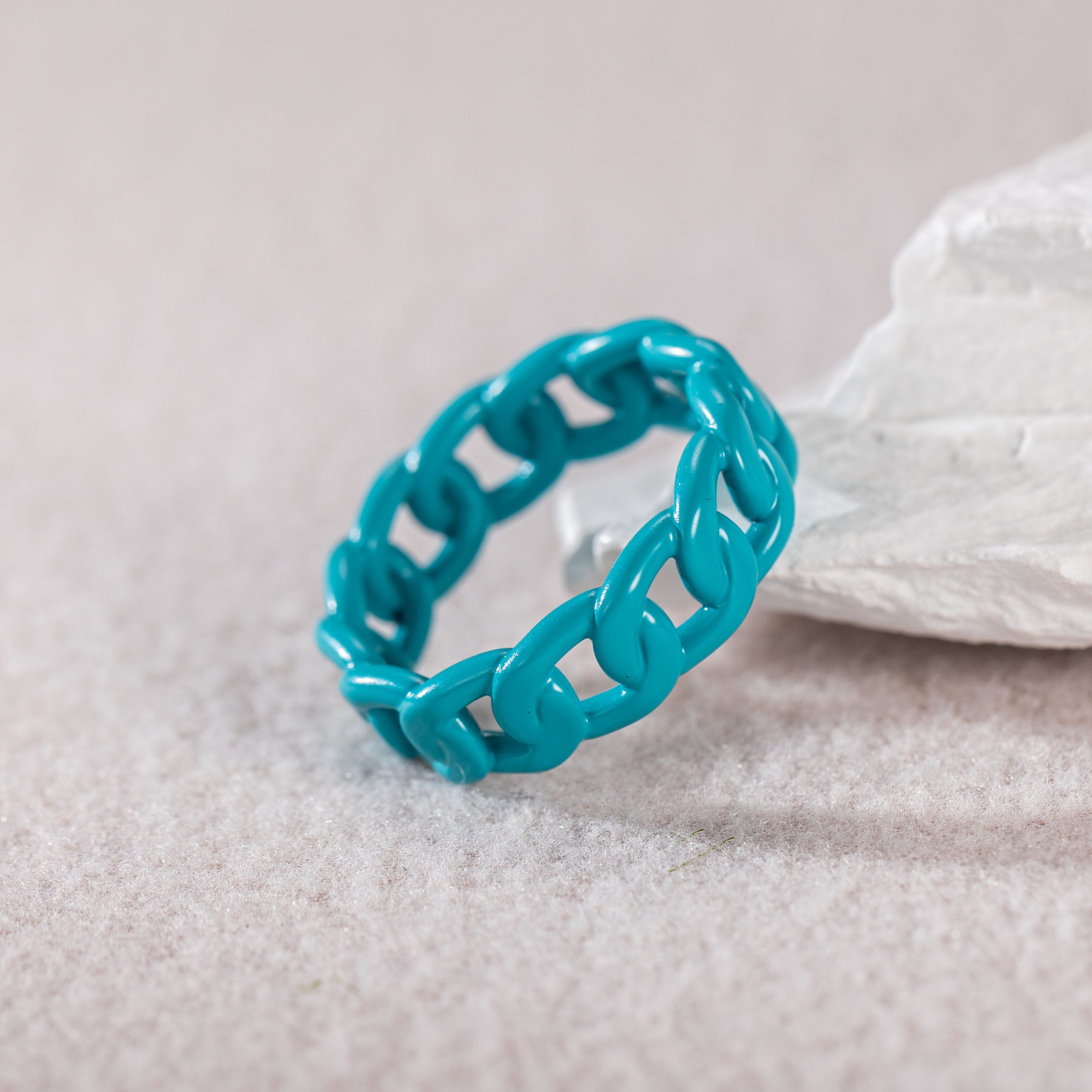 Firetti Ring Sieraad cadeau roestvrij staal ring damesring herenring schakelketting kleur