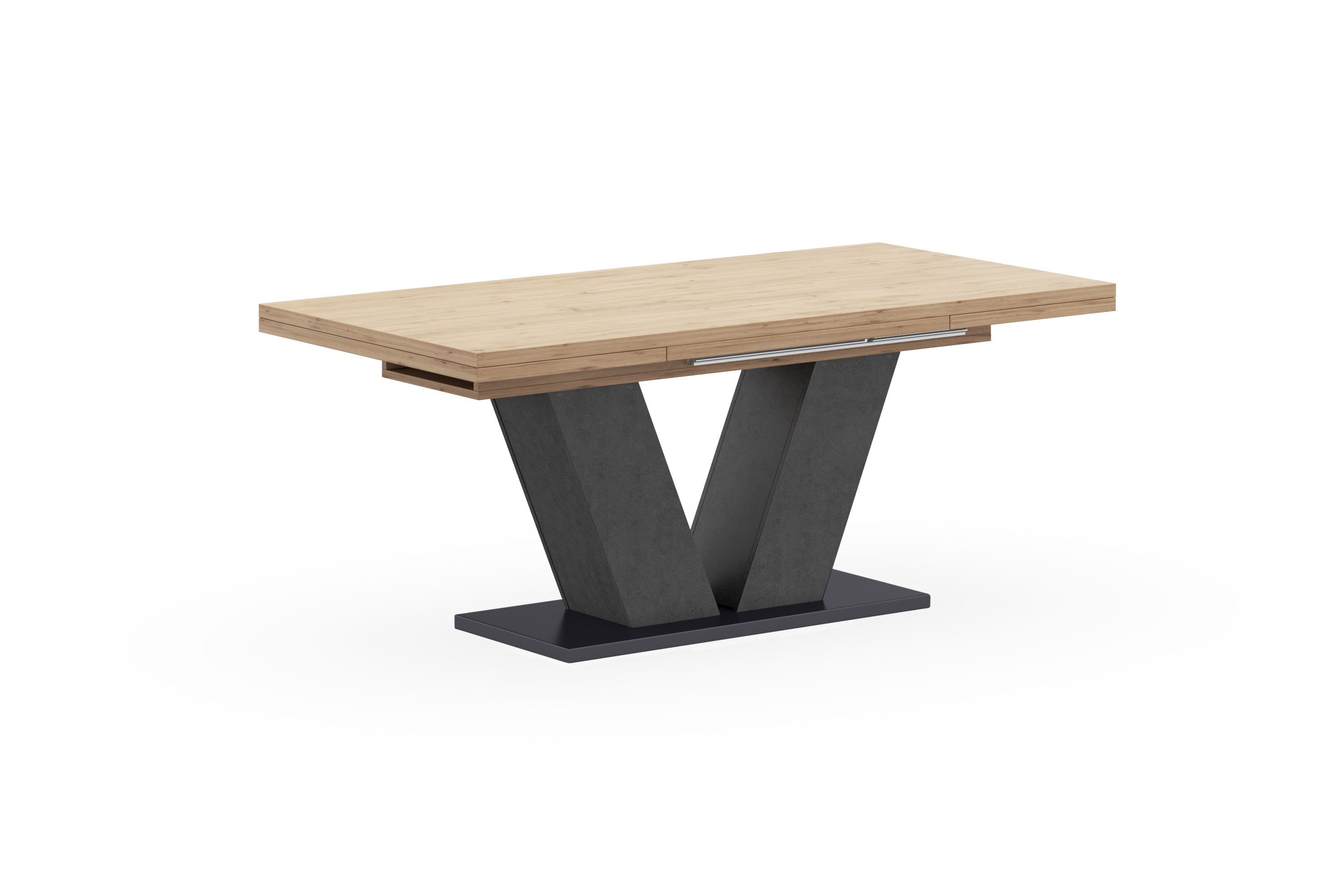 Mäusbacher Eettafel Comfort tafel TOPSELLER! Mäusbacher eettafel met V-frame en bodemplaat eettafels grijs