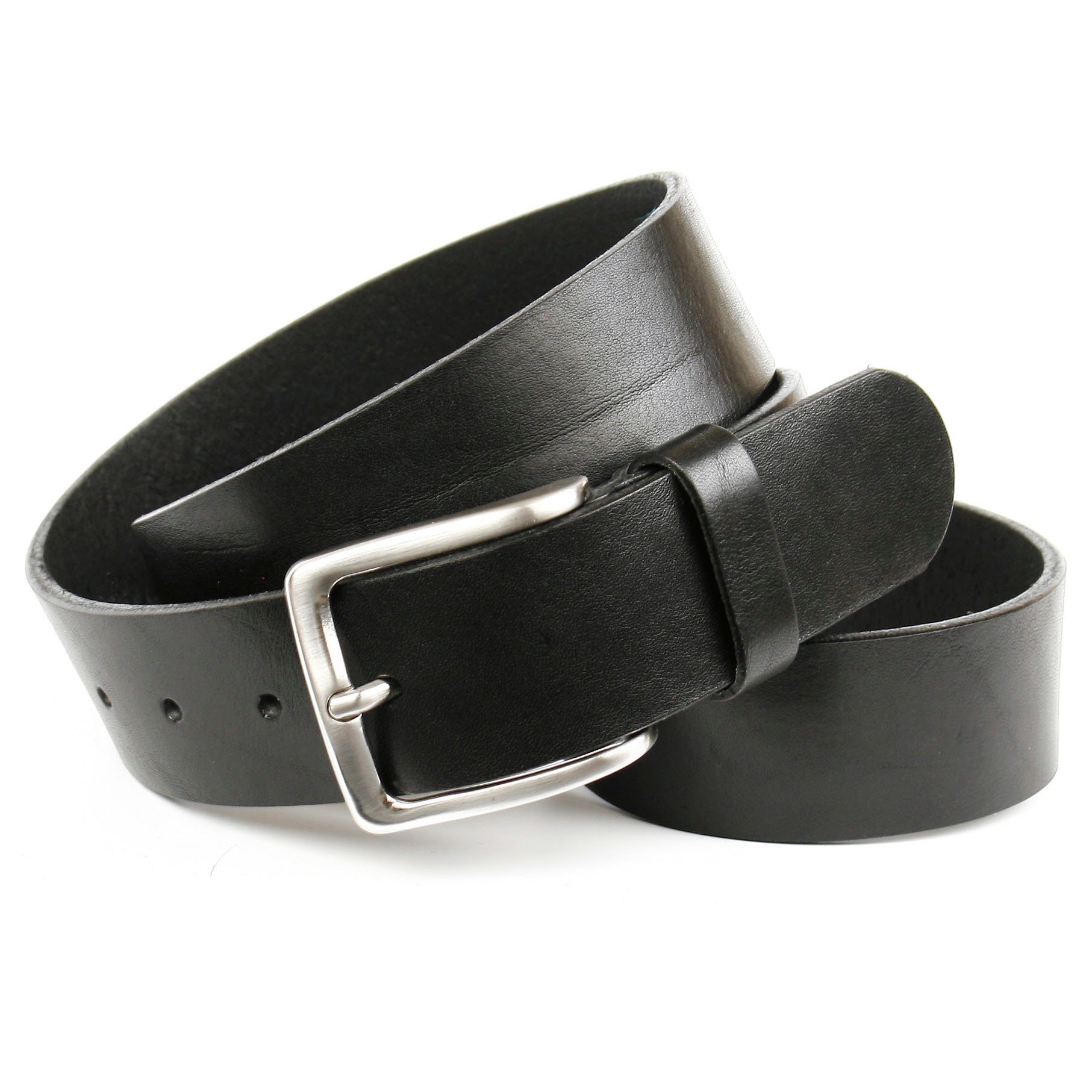 Anthoni Crown Leren riem Denim volledig leren riem heren riemen maat 95 zwart