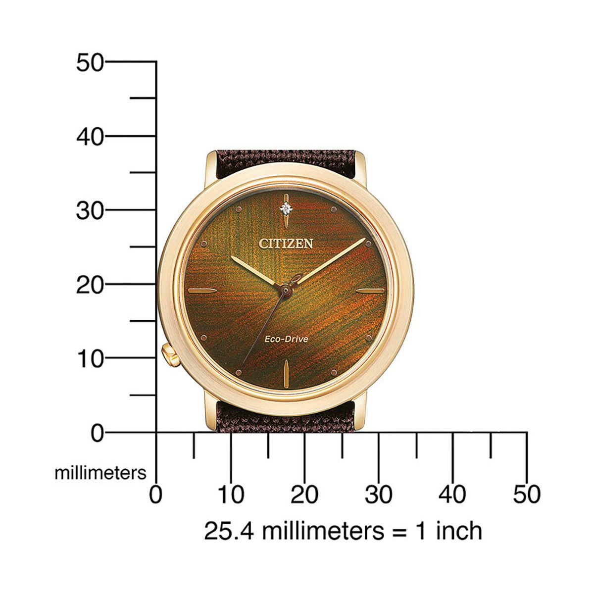 Citizen Solarhorloge EM1003-48X Polshorloge, dameshorloge, saffierglas (set, 2-delig, Met wisselband)