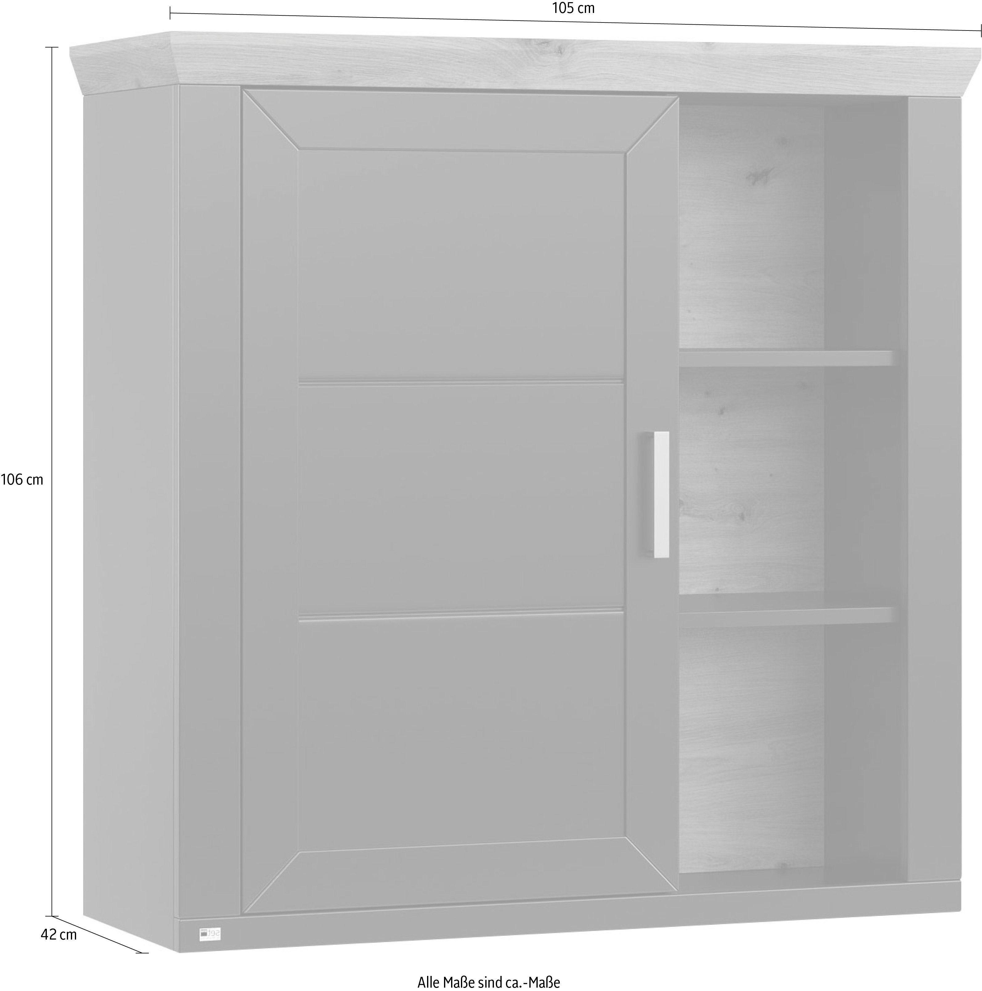 set one by Musterring Hangkast York Type 23, met deur en open vakken, verlichting optioneel, B 105 cm