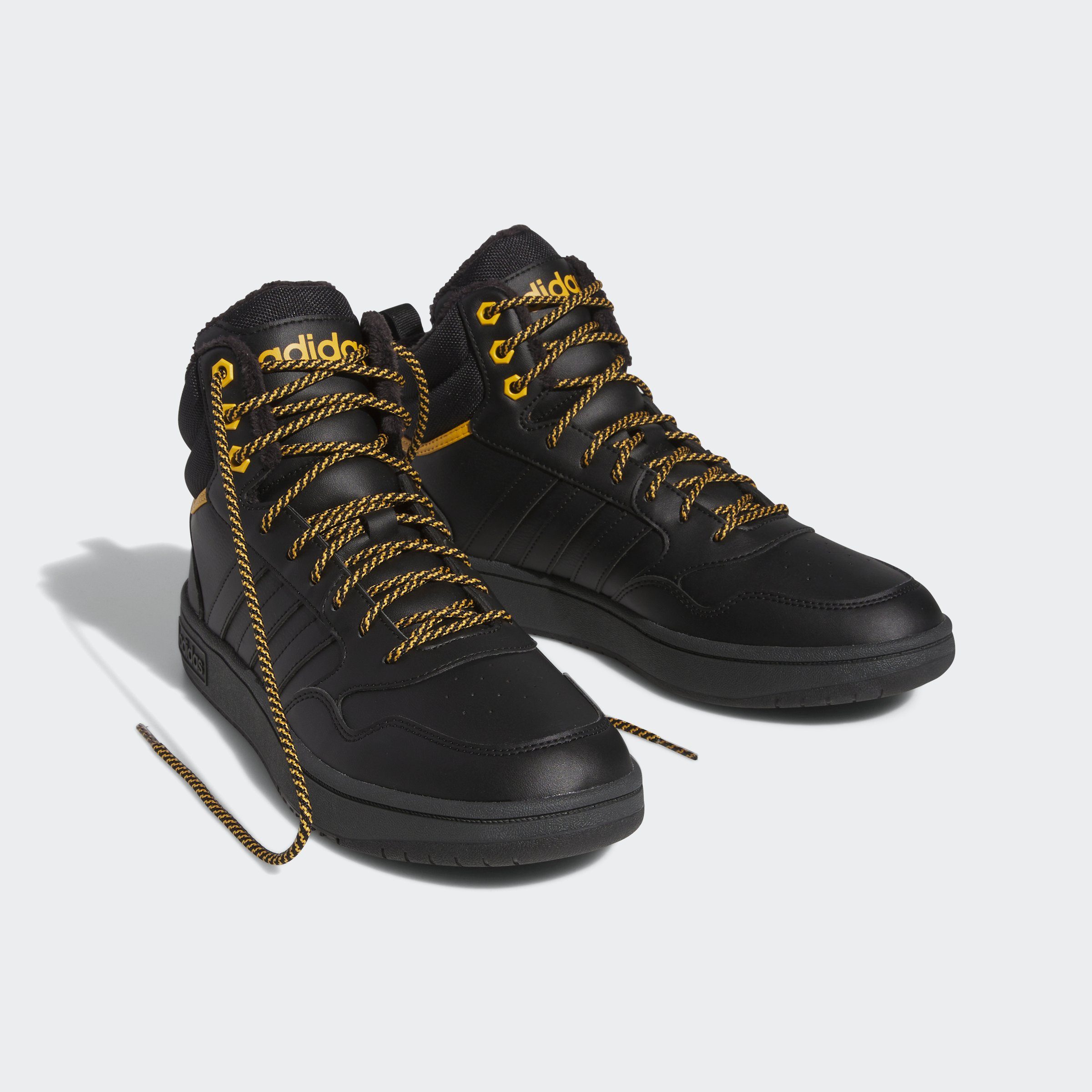 adidas Sportswear Sneakers HOOPS 3.0 MID LIFESTYLE BASKETBALL CLASSIC FUR LINING WINTERIZED heren sneakers maat 44 EU zwart