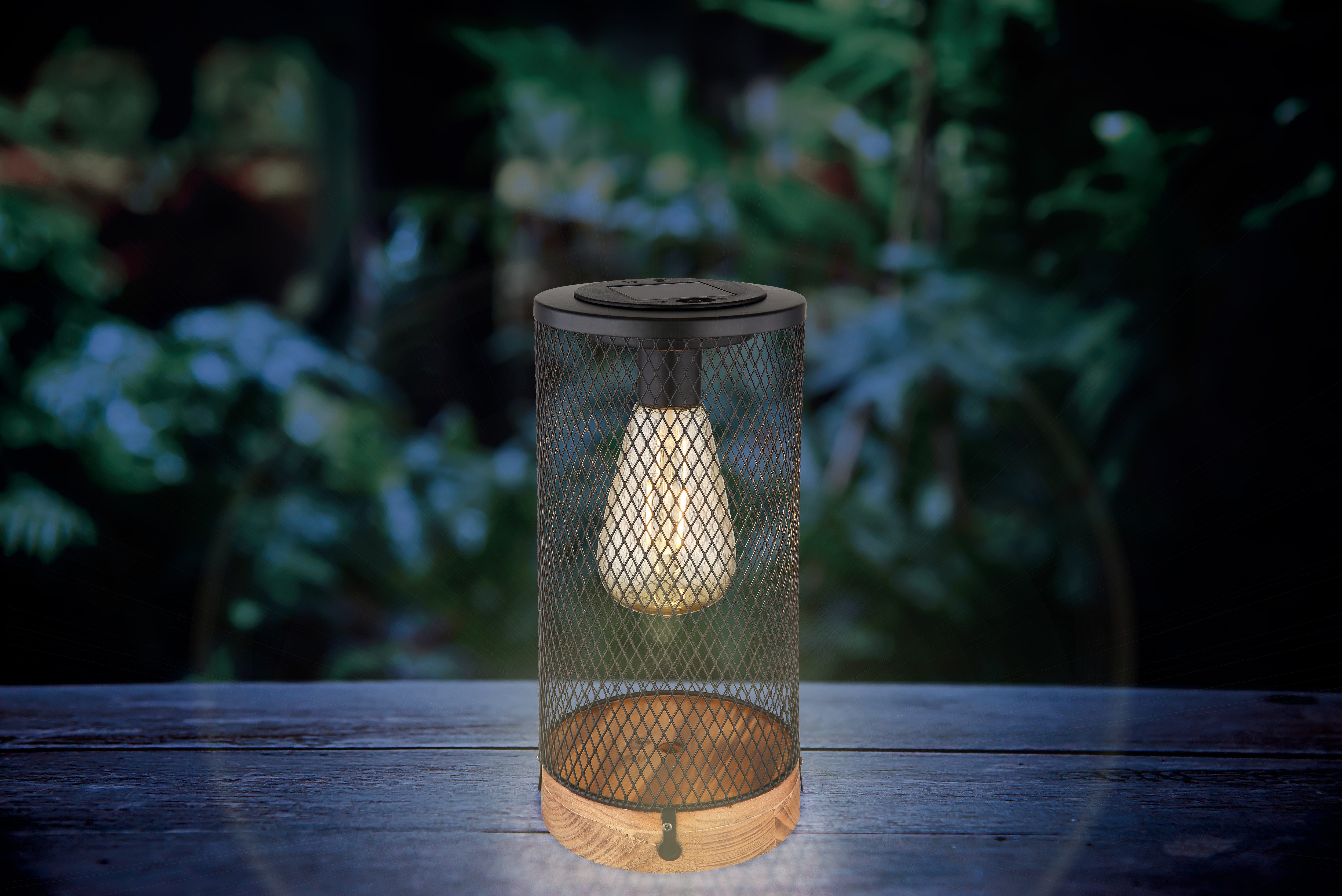 Globo Lightning Led-solarlamp ZONNE-ENERGIE LAMP HOUT NATUURKLEUREN, 1XLED