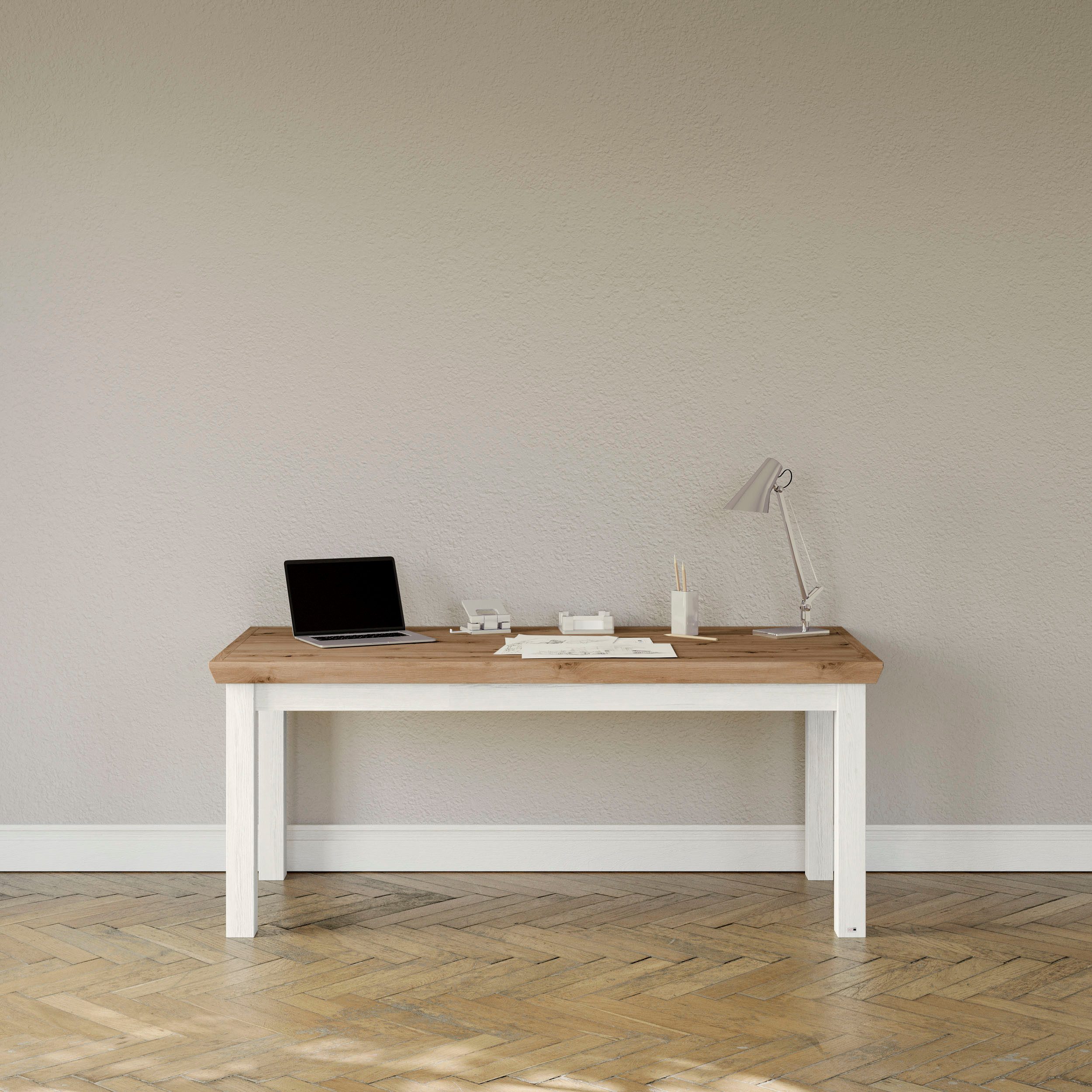 set one by Musterring Bureau York In landhuisstijl, verkrijgbaar in 3 kleuren, breedte 180 cm bureaus wit