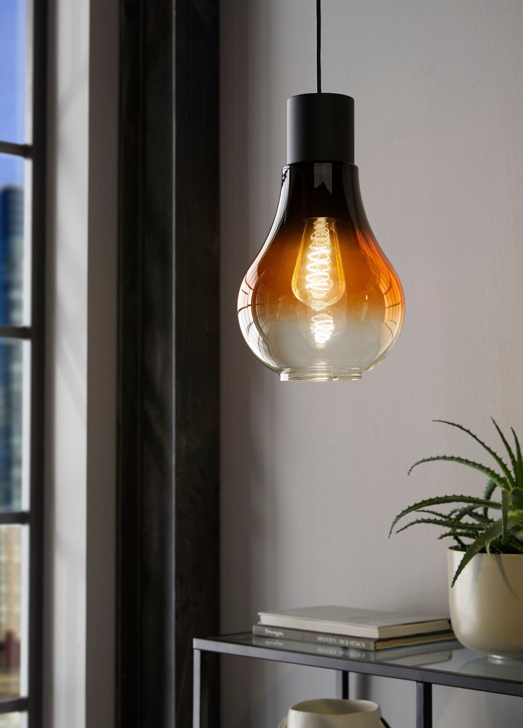 EGLO Hanglamp CHASELY Hanglamp in zwart van staal - excl. E27 - 40W (1 stuk)