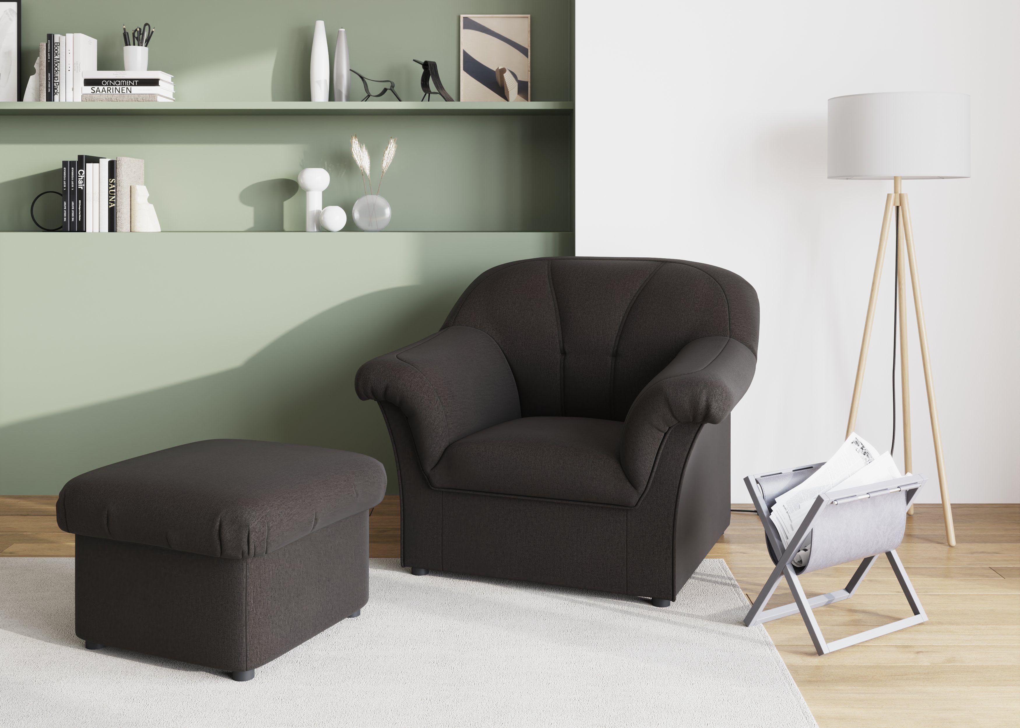 DOMO collection Fauteuil Pegnitz tijdloos, elegante armleuningen, comfortabel