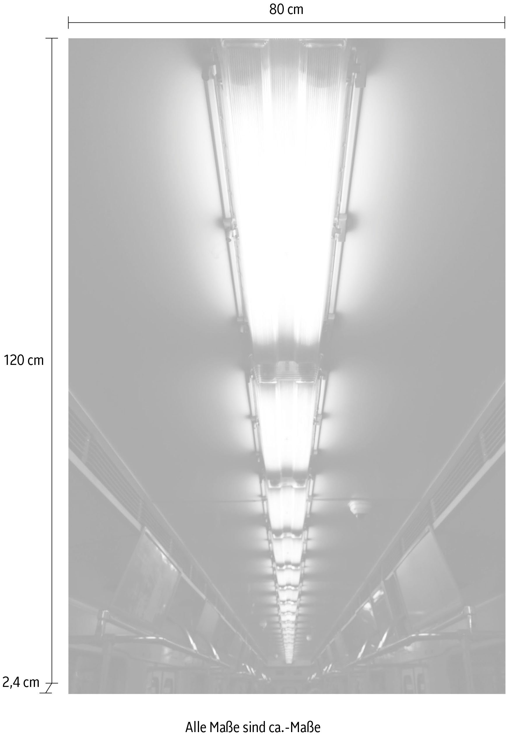 queence Artprint op acrylglas Licht in de trein Fine Art-print in galeriekwaliteit
