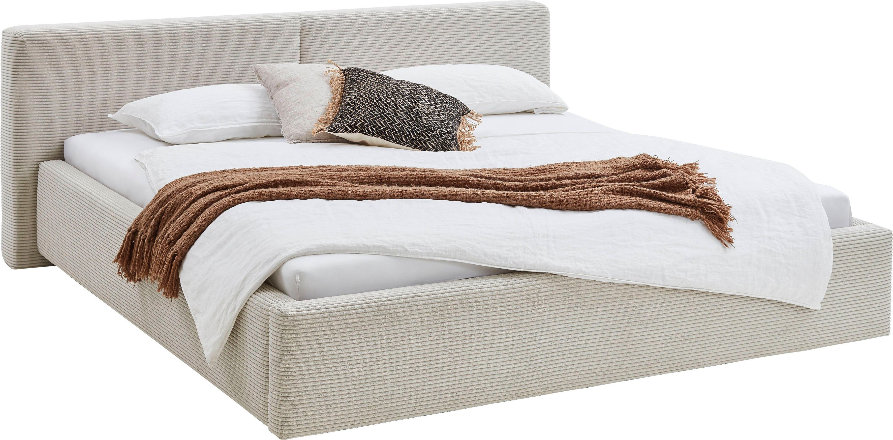 meise.möbel Gestoffeerd bed Cube optioneel met matras en bedlade