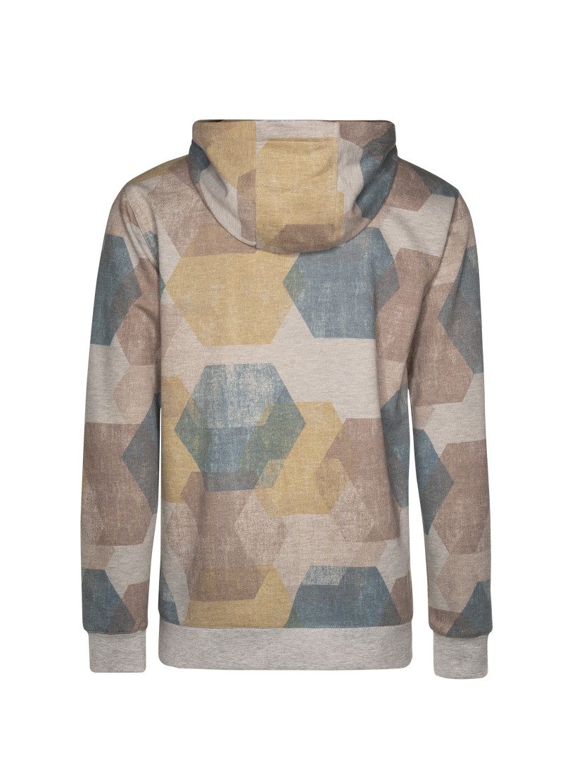 Trigema Sweatshirt TRIGEMA Hoodie met modieus Allover-print