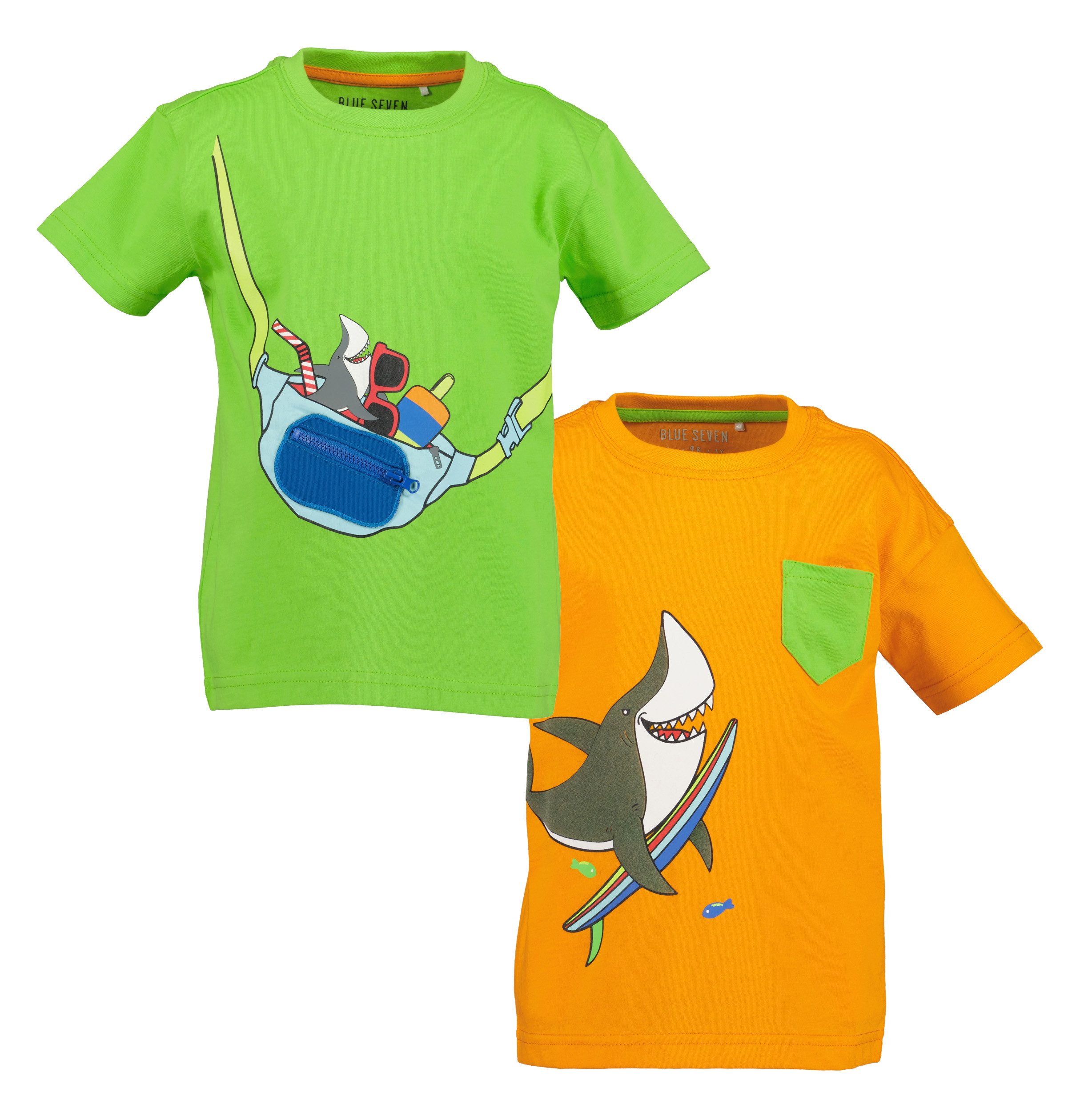 Blue Seven Shirt met korte mouwen jongens t-shirts maat 92 oranje