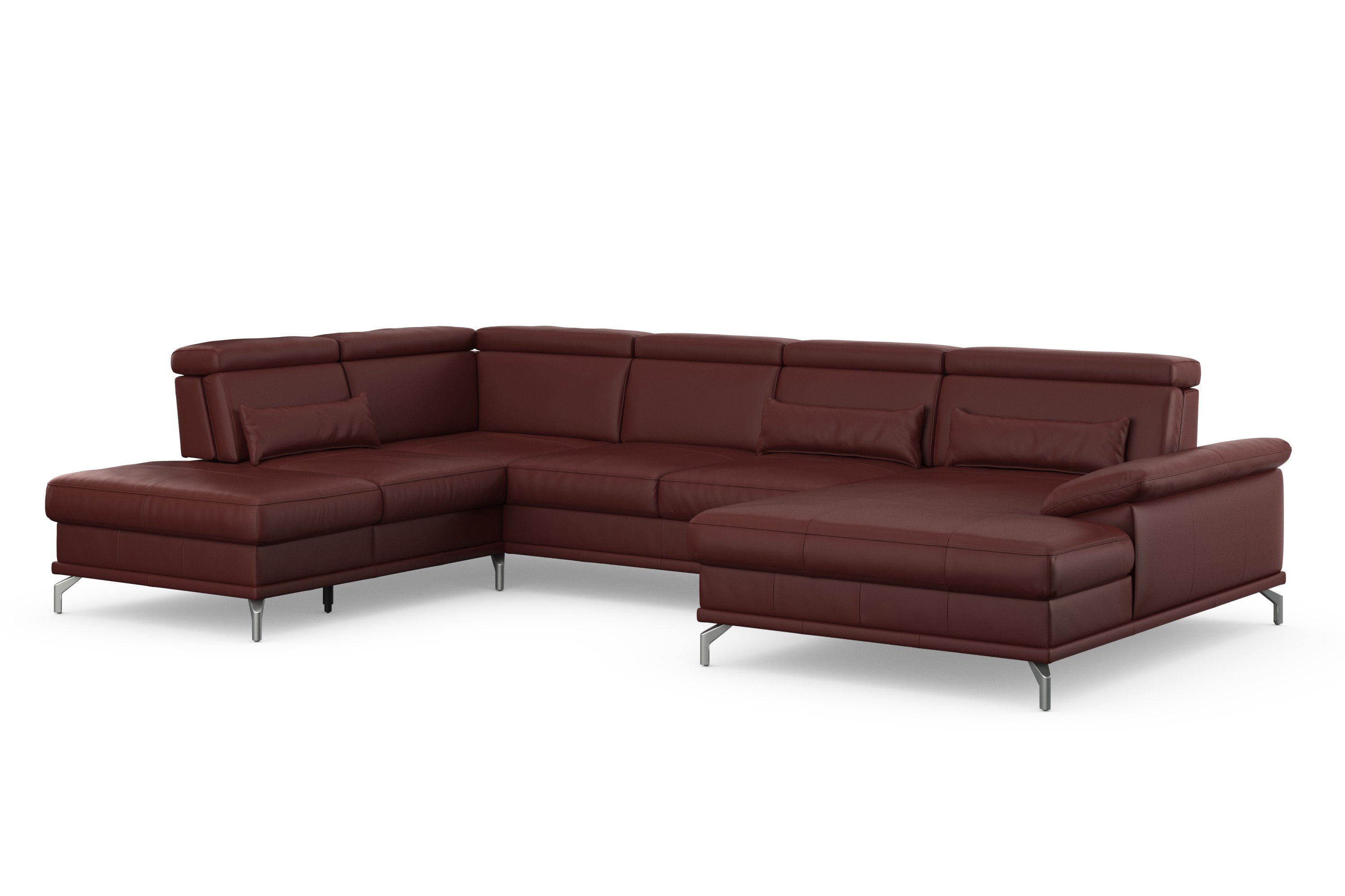 sit&more Zithoek Cabrio U-vorm, met zitdiepteverstelling, arm- en hoofdsteunverstelling