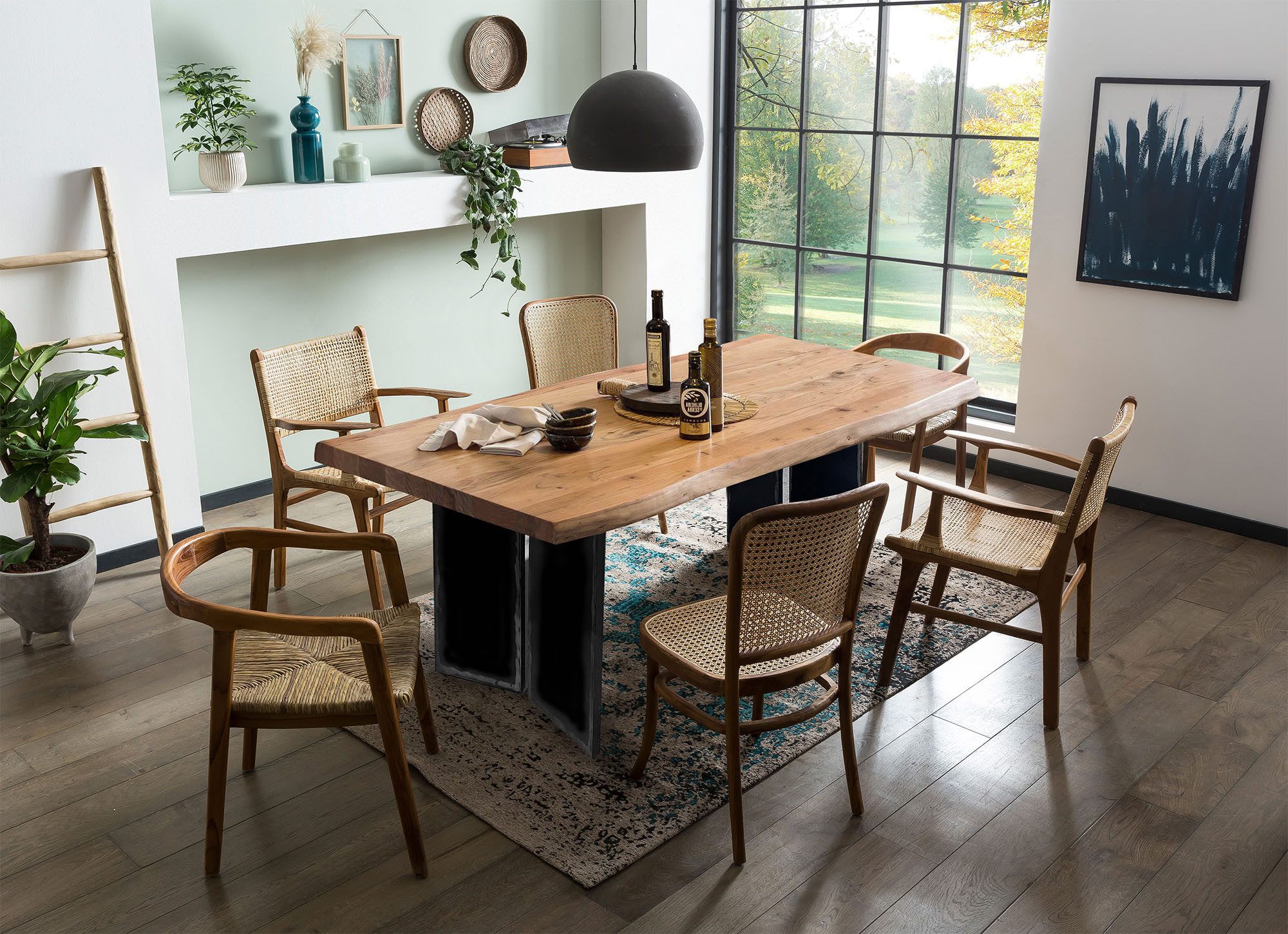 INOSIGN Tafel met hout gebeitst, gelakt en gewaxed (1 stuk)