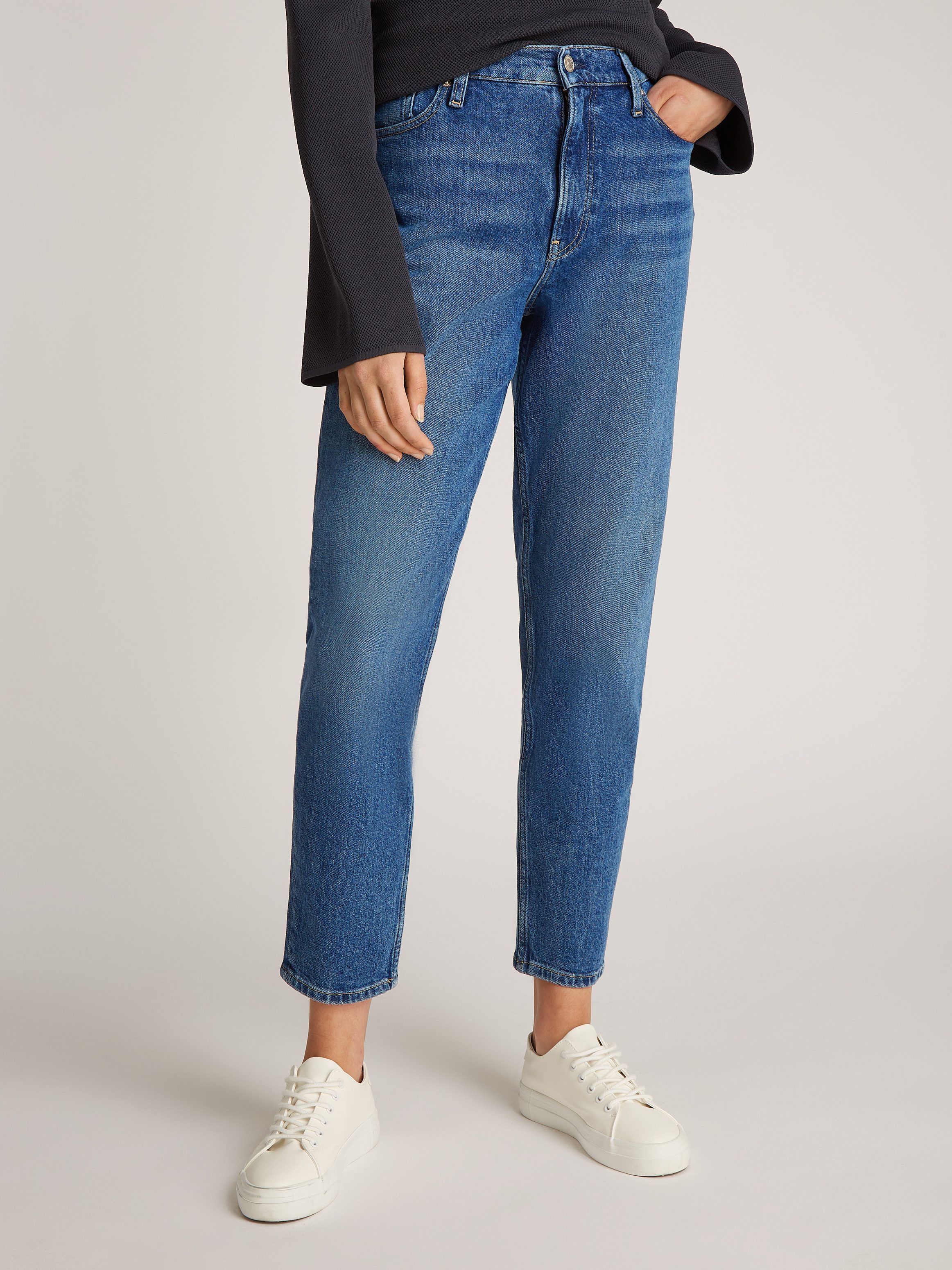 Calvin Klein Mom jeans MOM JEAN met muntzakje, logoprint