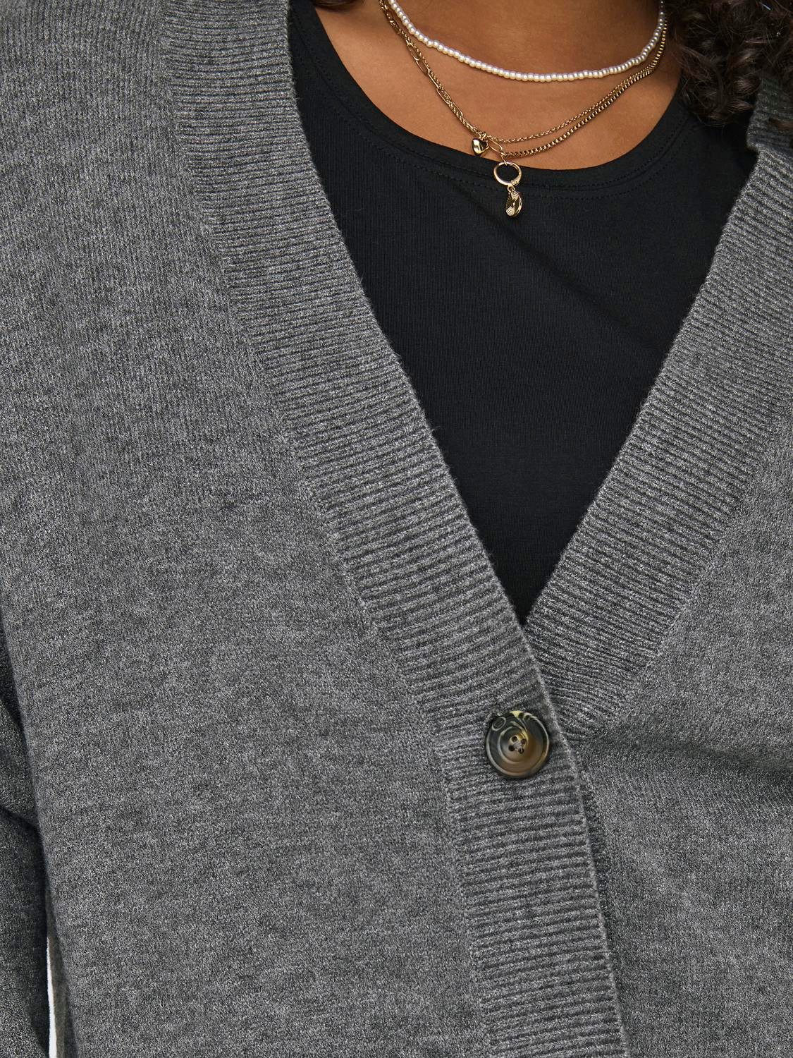 ONLY CARMAKOMA Vest CARESLY LS BUTTON CARDIGAN KNT NOOS