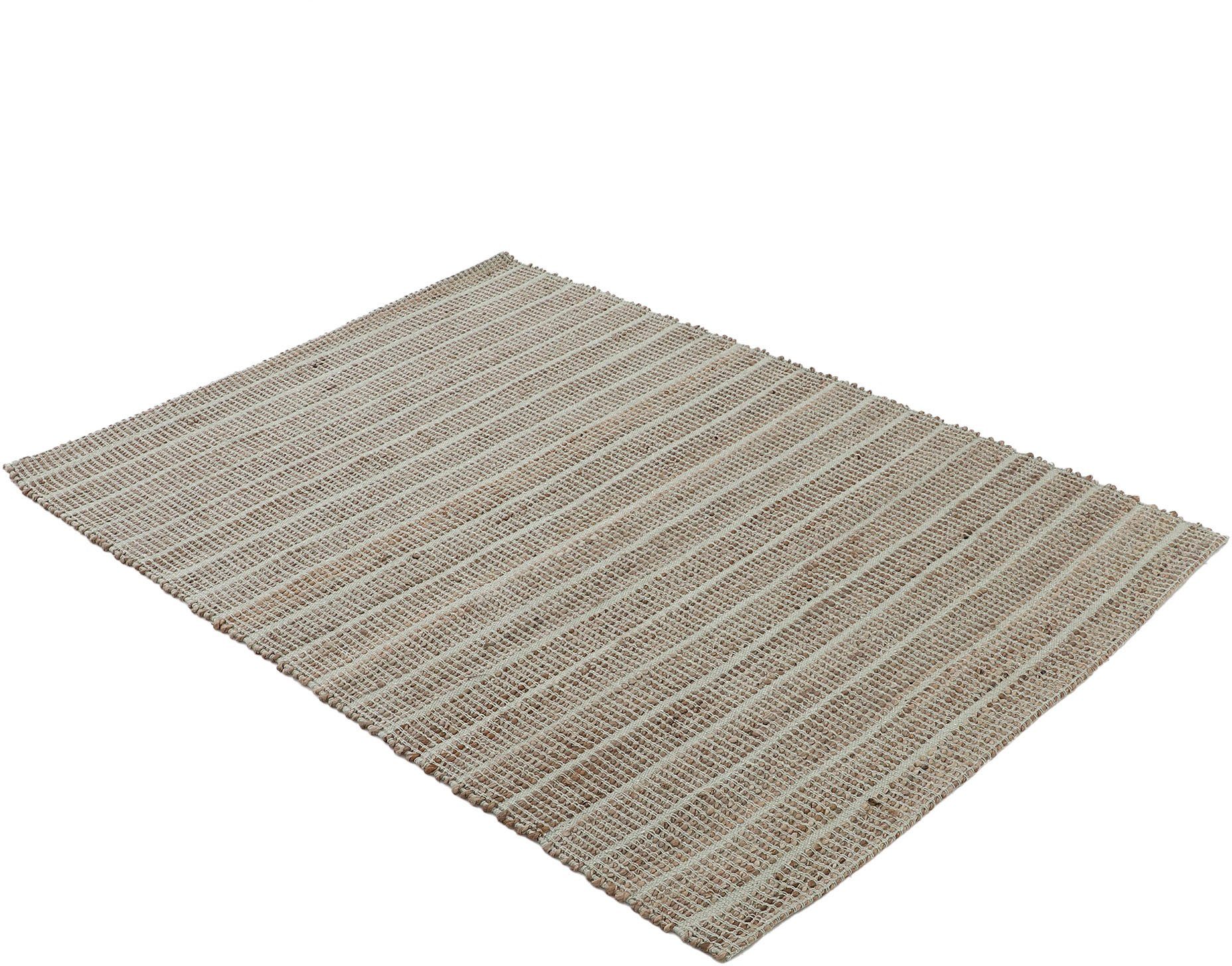 carpetfine Vloerkleed Lara Tweezijdig te gebruiken kleed van jute/katoen, woonkamer