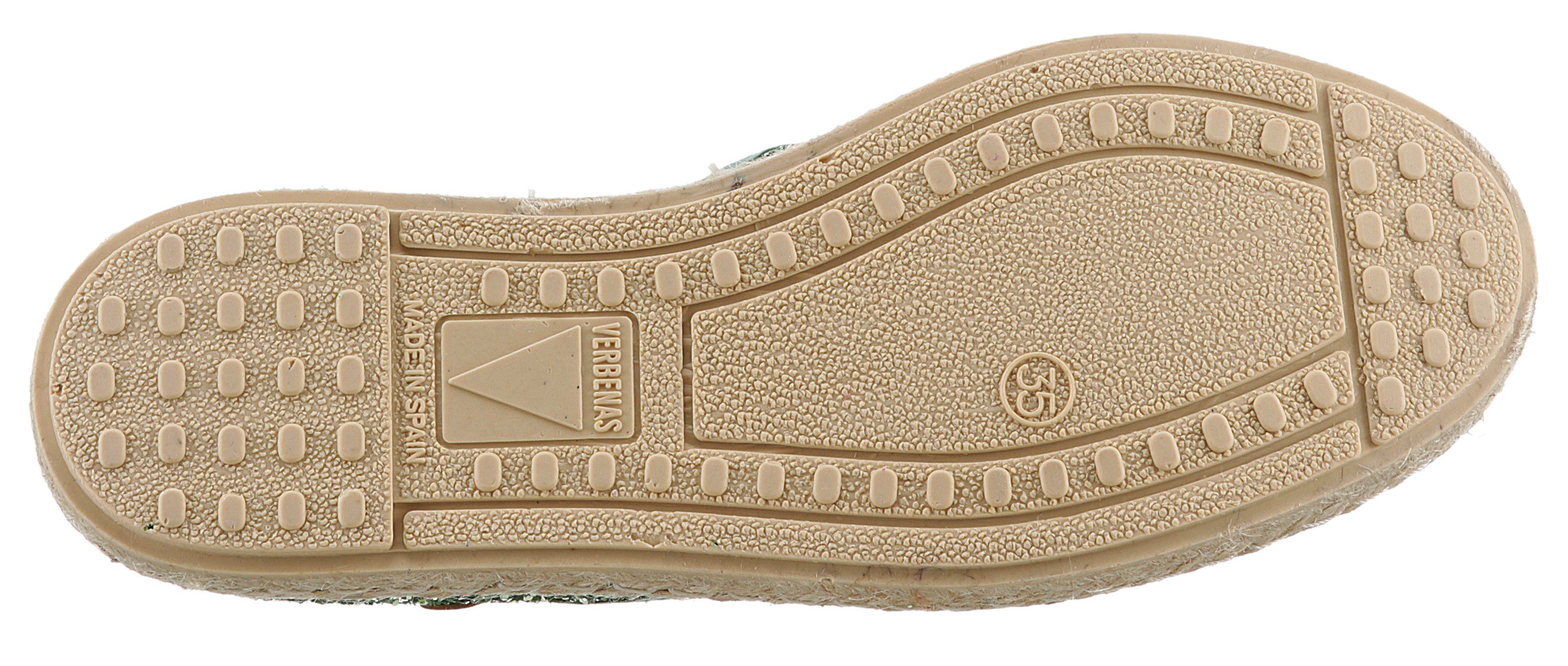 VERBENAS Espadrilles CARMEN GLITTER , slipper, zomerschoen, strandschoen met glitter