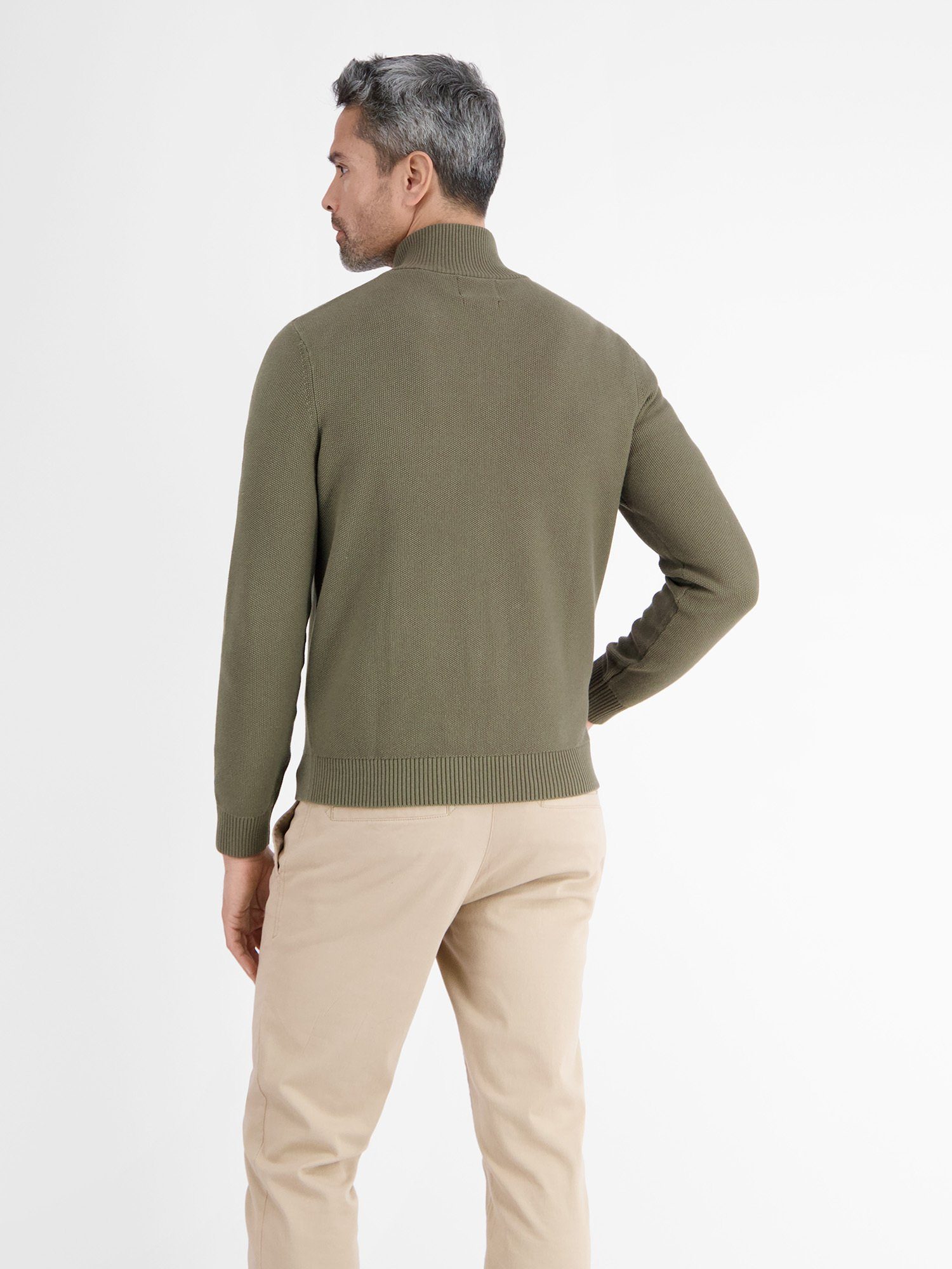 Lerros Vest LERROS brei jack met staande kraag