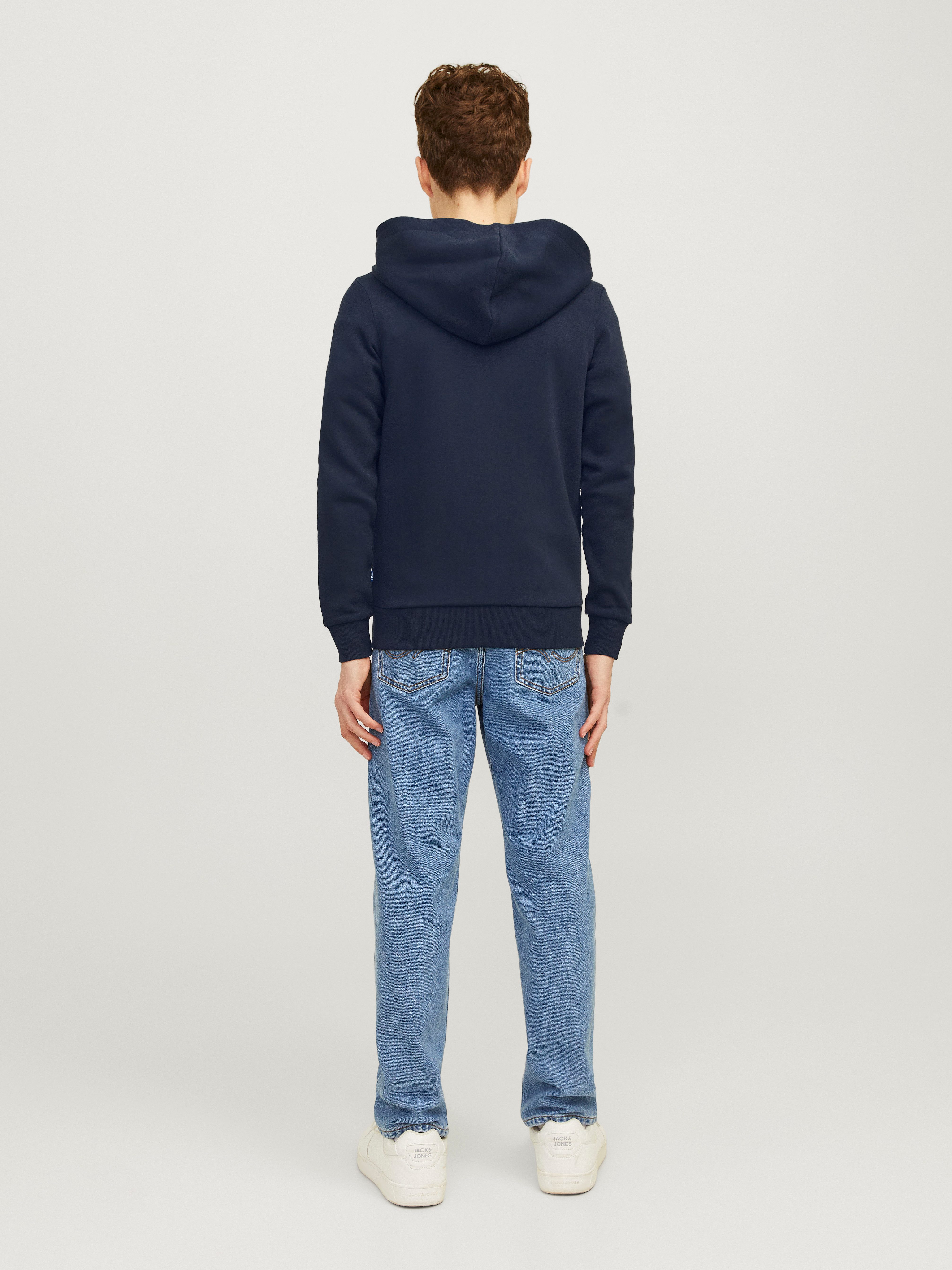 Jack & Jones Junior Capuchonsweatvest JJELOGO SWEAT ZIP HOOD 2C 24 25 NOOS JNR