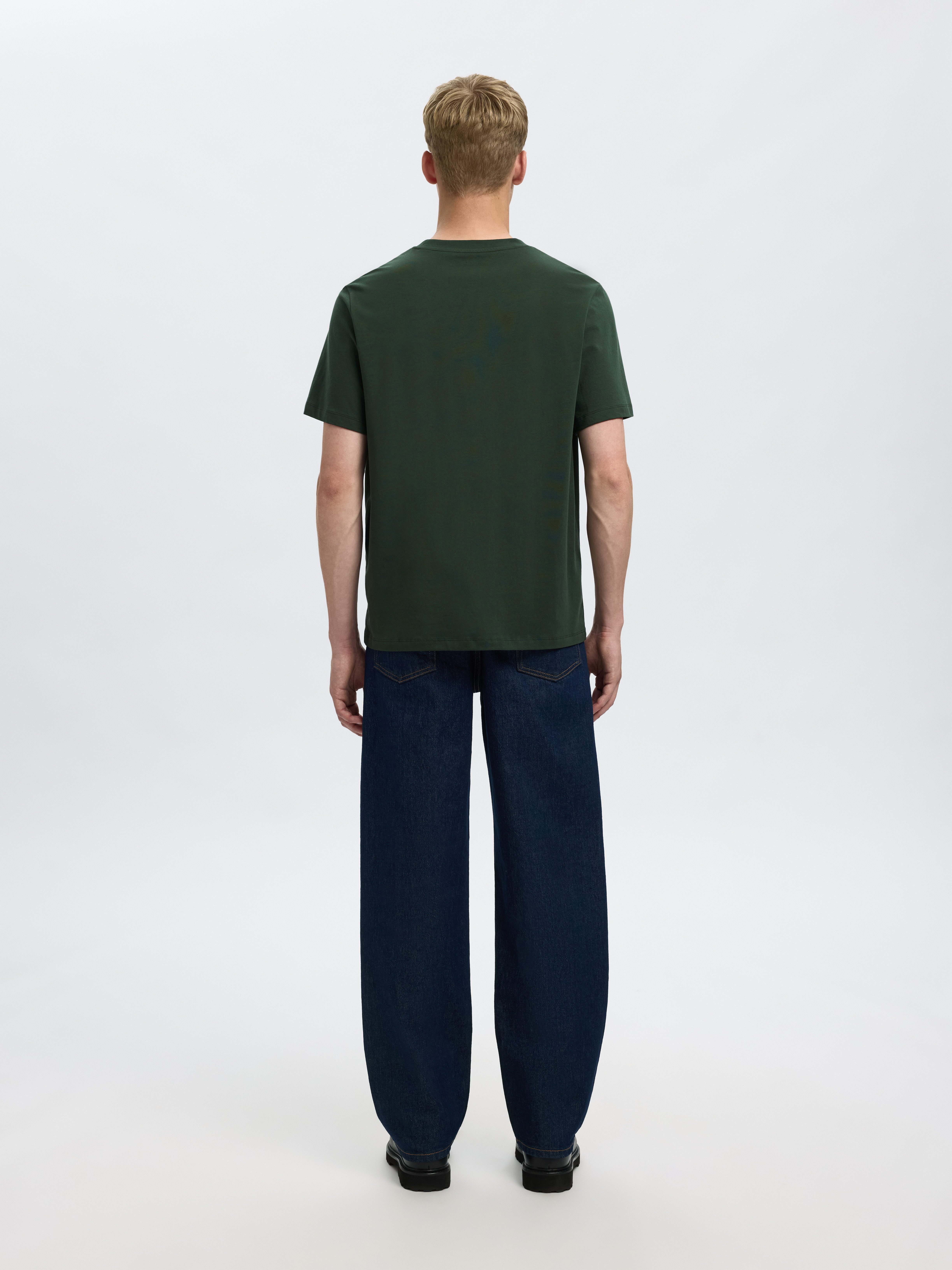 SELECTED HOMME Shirt met ronde hals SLHASPEN SS O-NECK TEE NOOS
