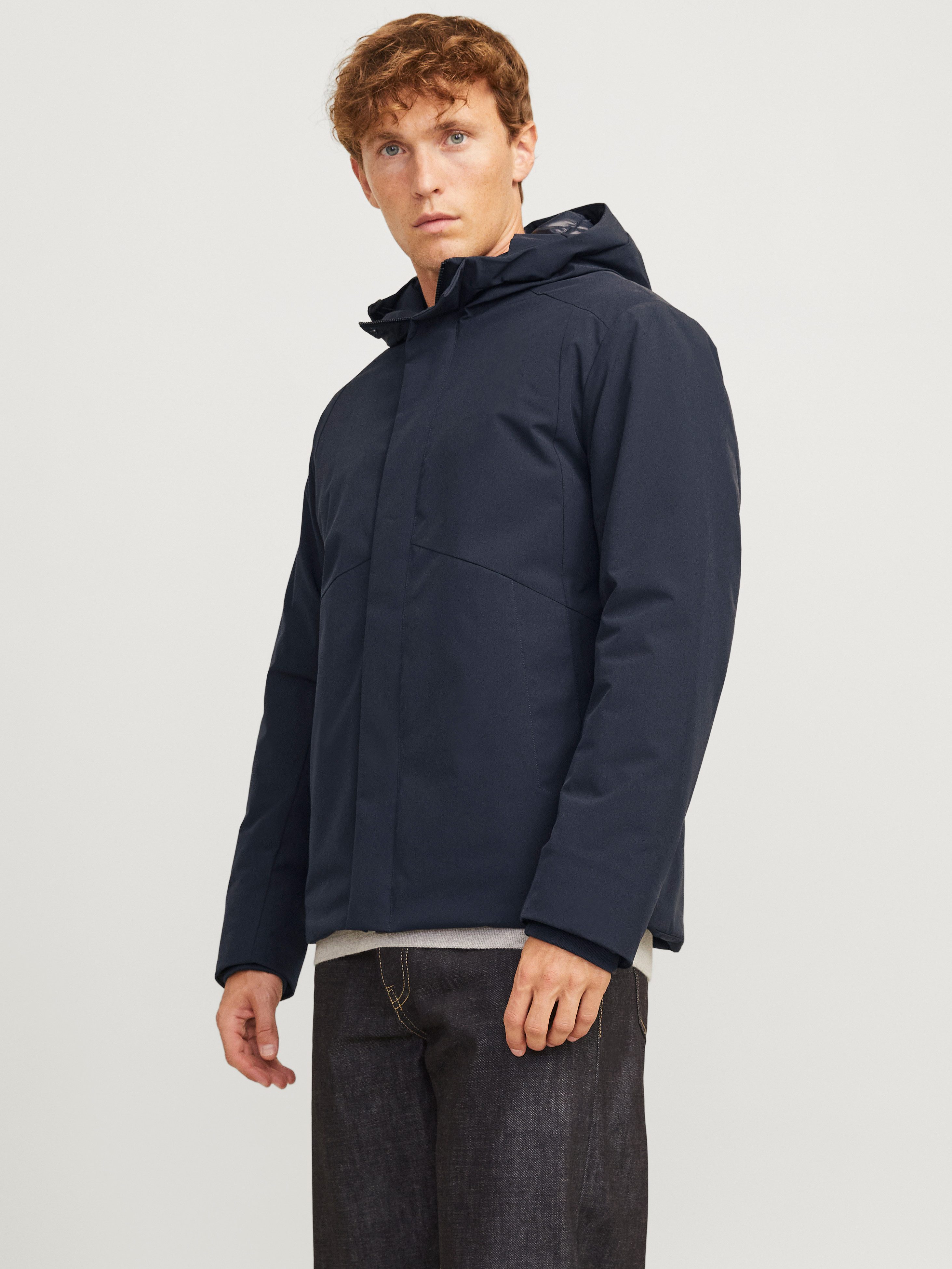 Jack & jones Stijlvolle Overgangsjas met Capuchon Blue Heren